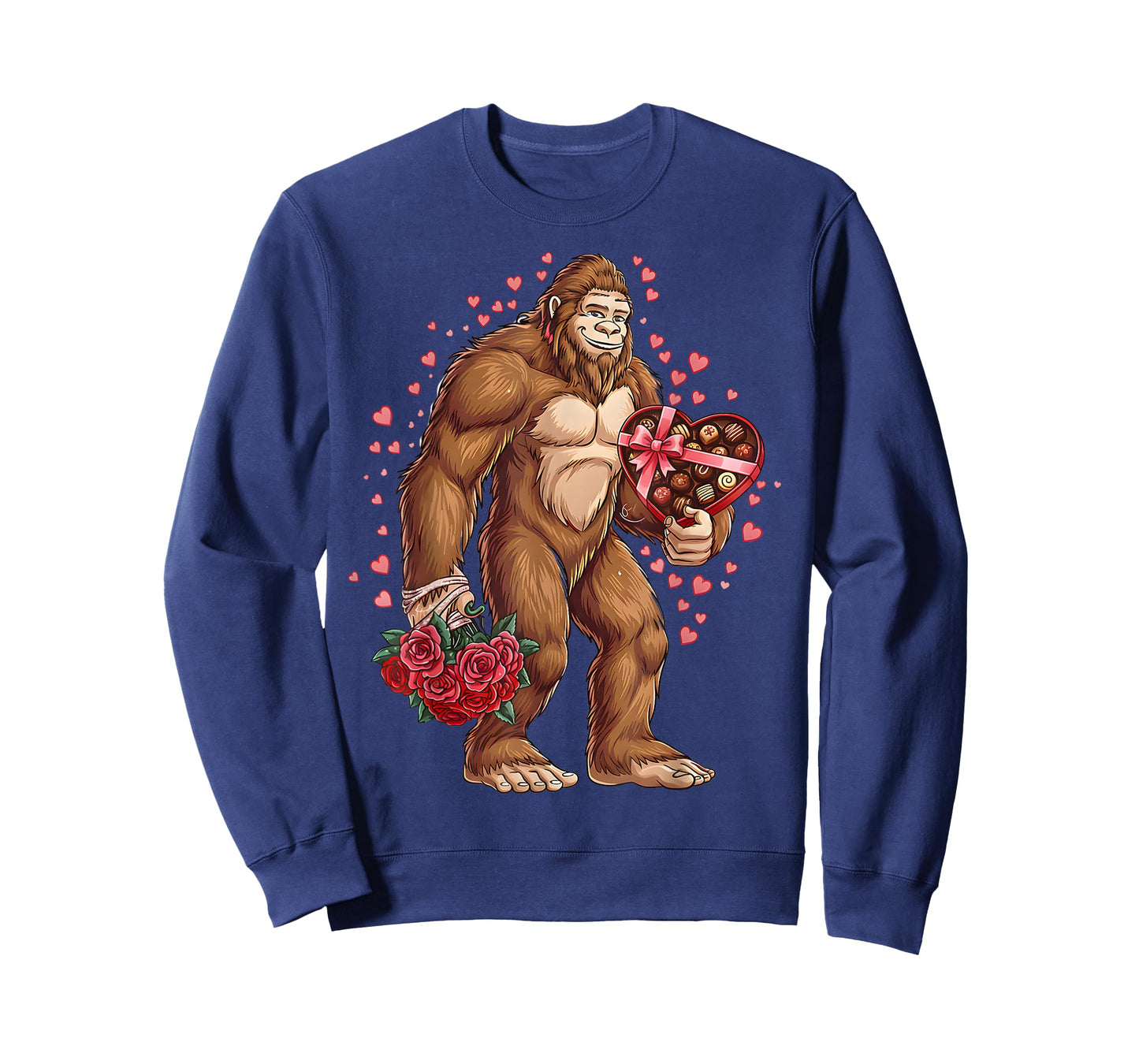 Funny Valentines Day Bigfoot Heart Love Sasquatch Boys T-Shirt