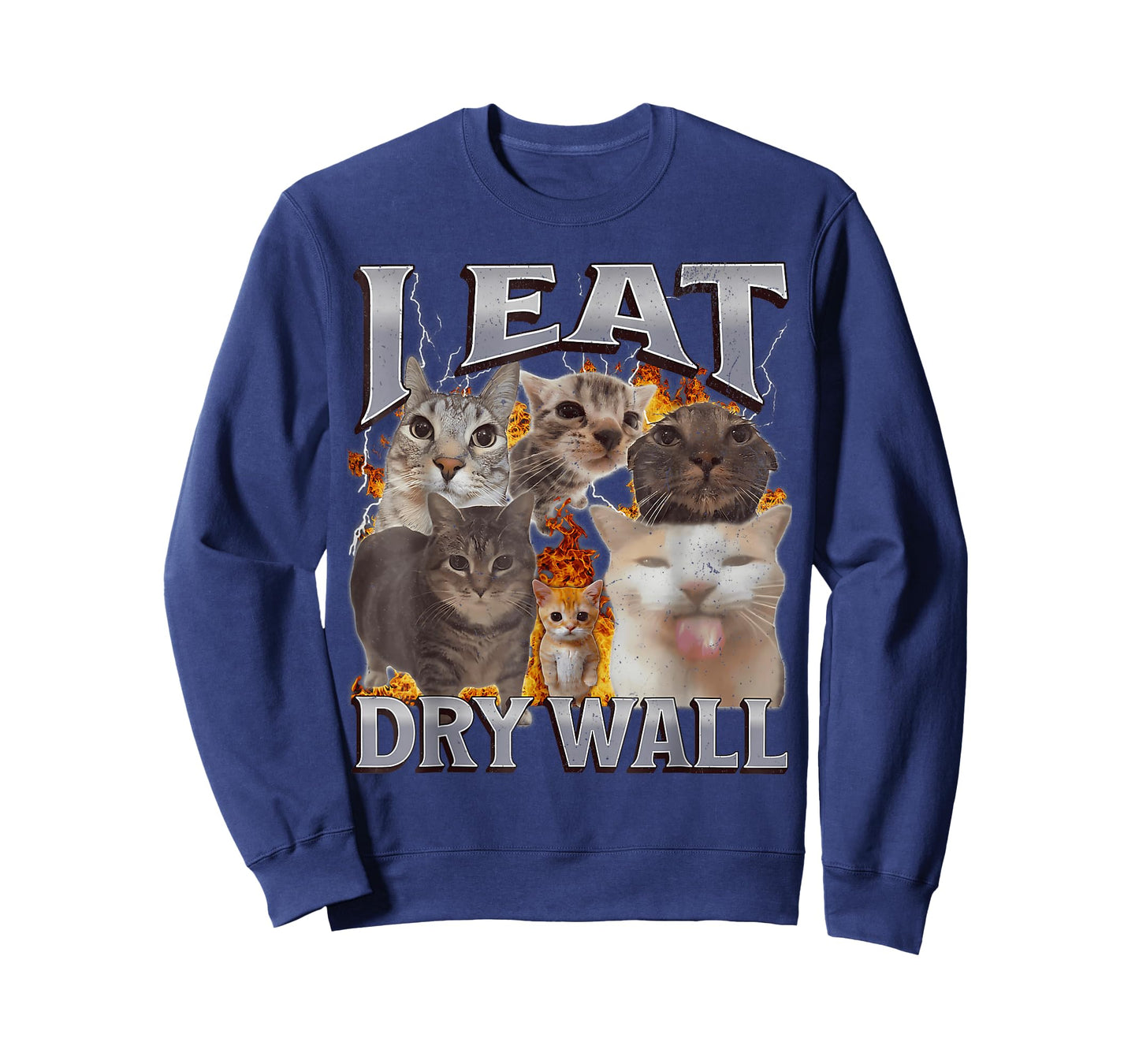 I Eat Drywall Funny Cat Meme Bootleg Graphic Men Women T-Shirt