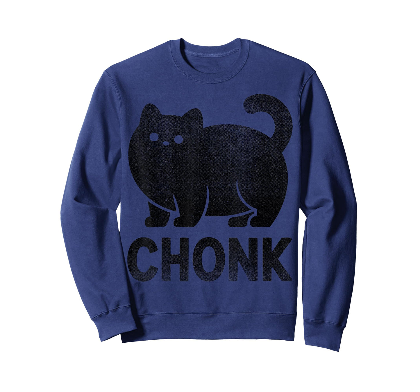 Chonk Cat Funny Meme Design for Fat Cat Lovers Black Print T-Shirt