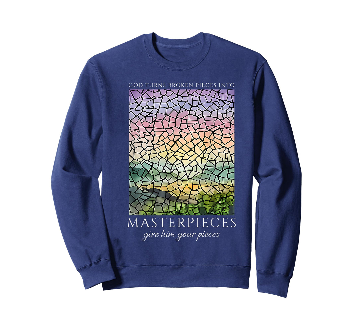 God Turns Broken Pieces Into Masterpieces Christian Quote T-Shirt