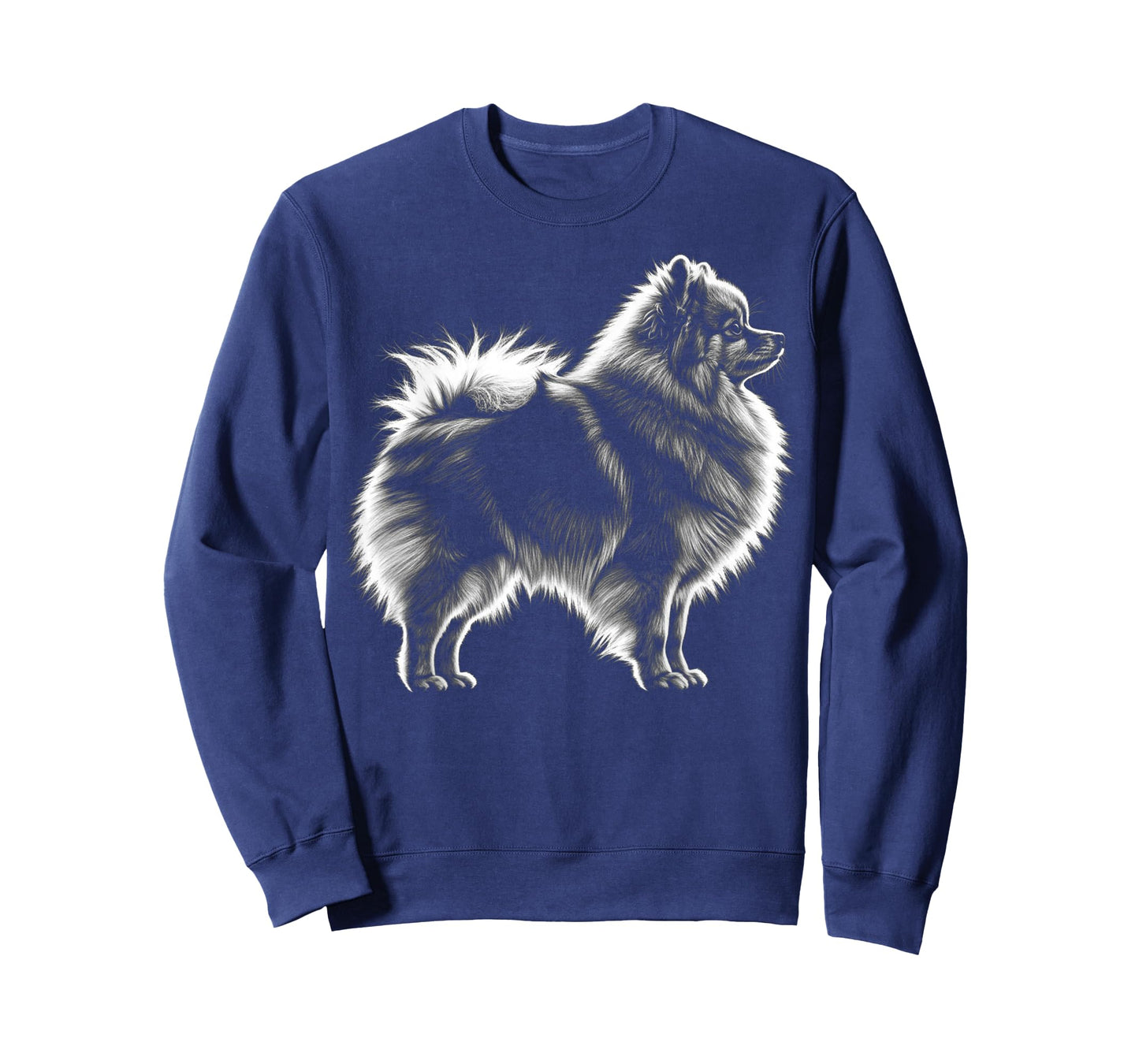 Retro Pomeranian Silhouette Cute Pomeranian Funny Dog Owner T-Shirt