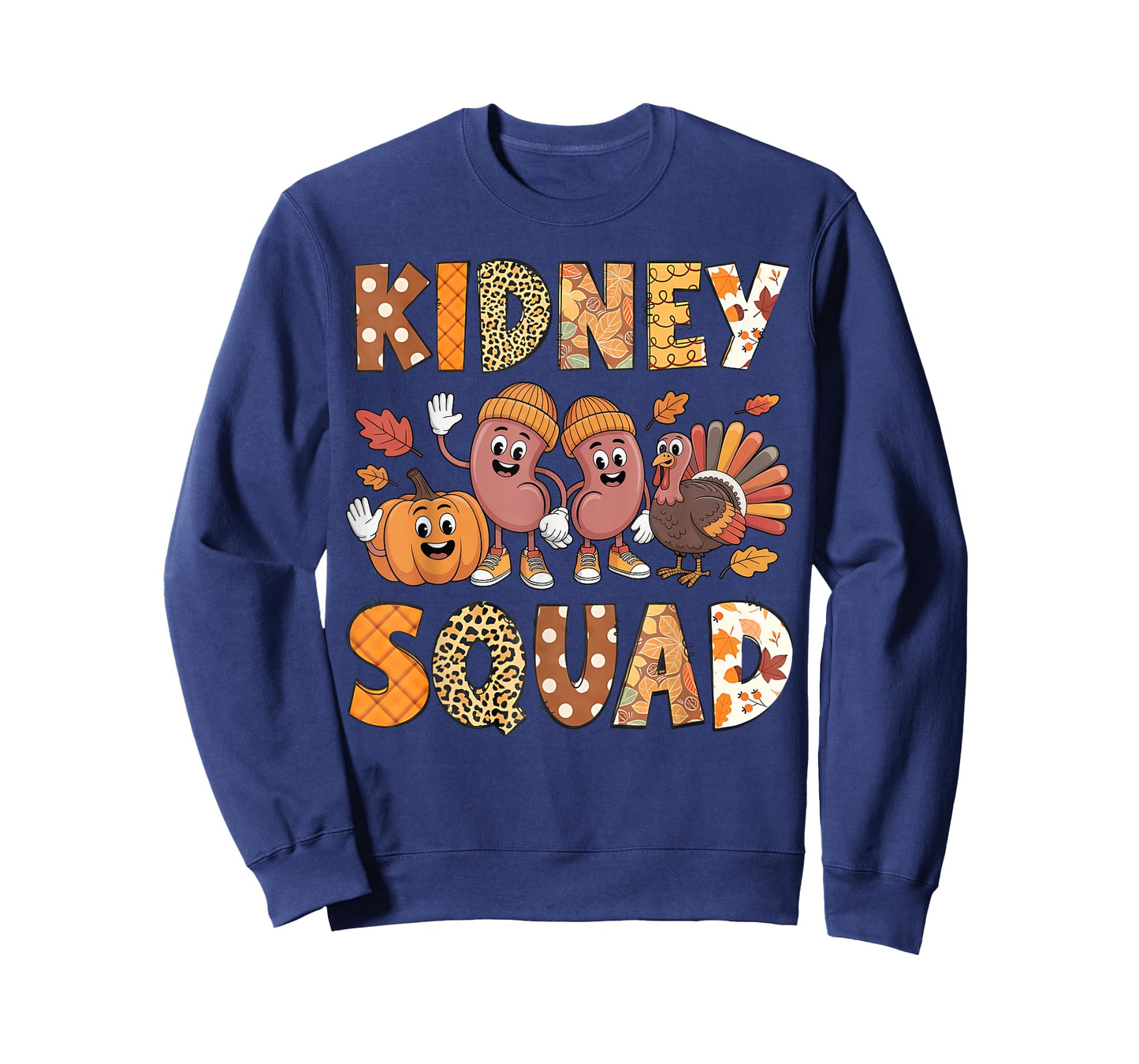 Kidney Squad Turkey Pumpkin Dialysis Nurse Thanksgiving T-Shirt