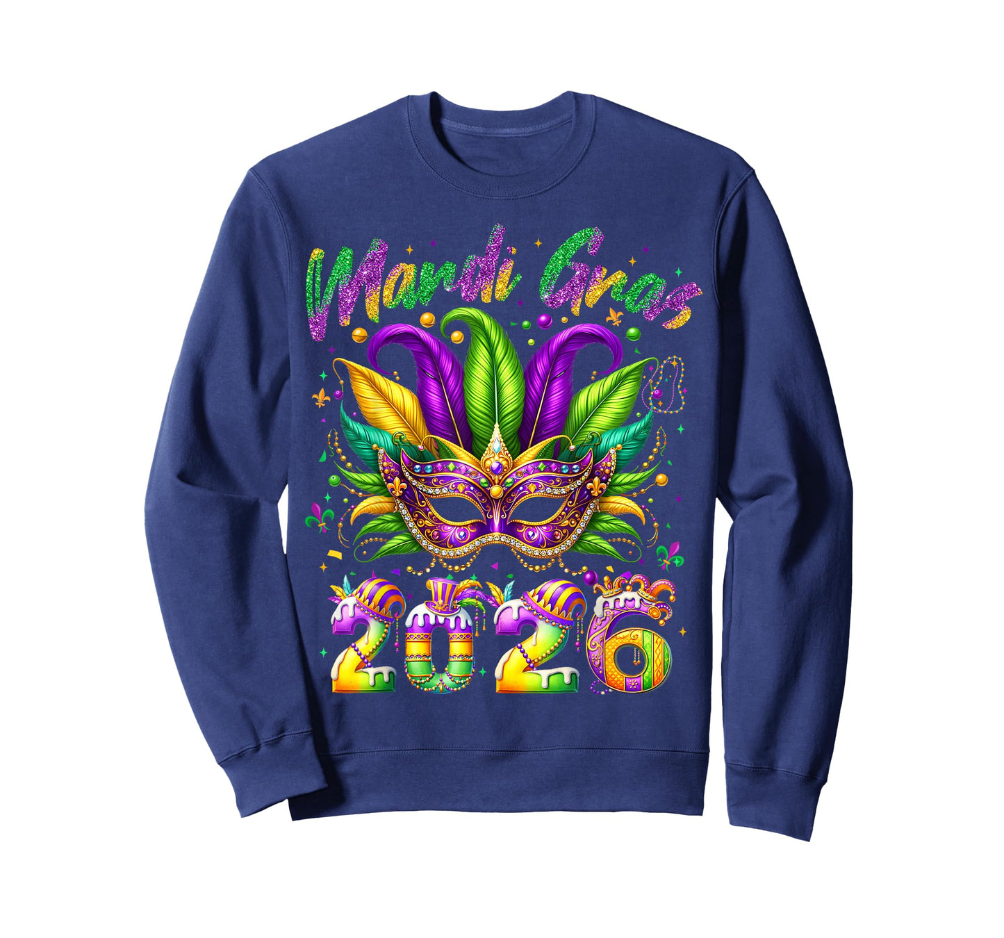 Mardi Gras 2026 Family Matching Costume PJs Women Girl Men T-Shirt