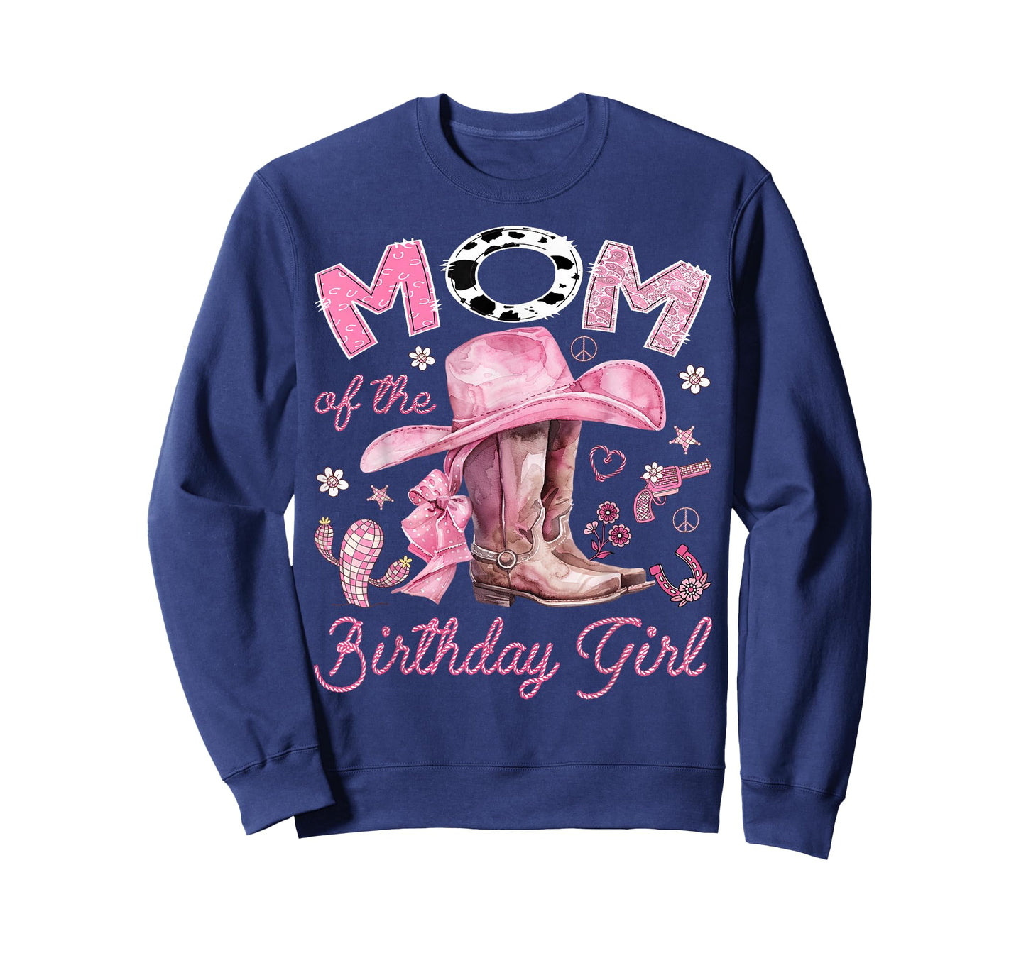 Mom of The Birthday Girl Pink Cowgirl Western Rodeo T-Shirt