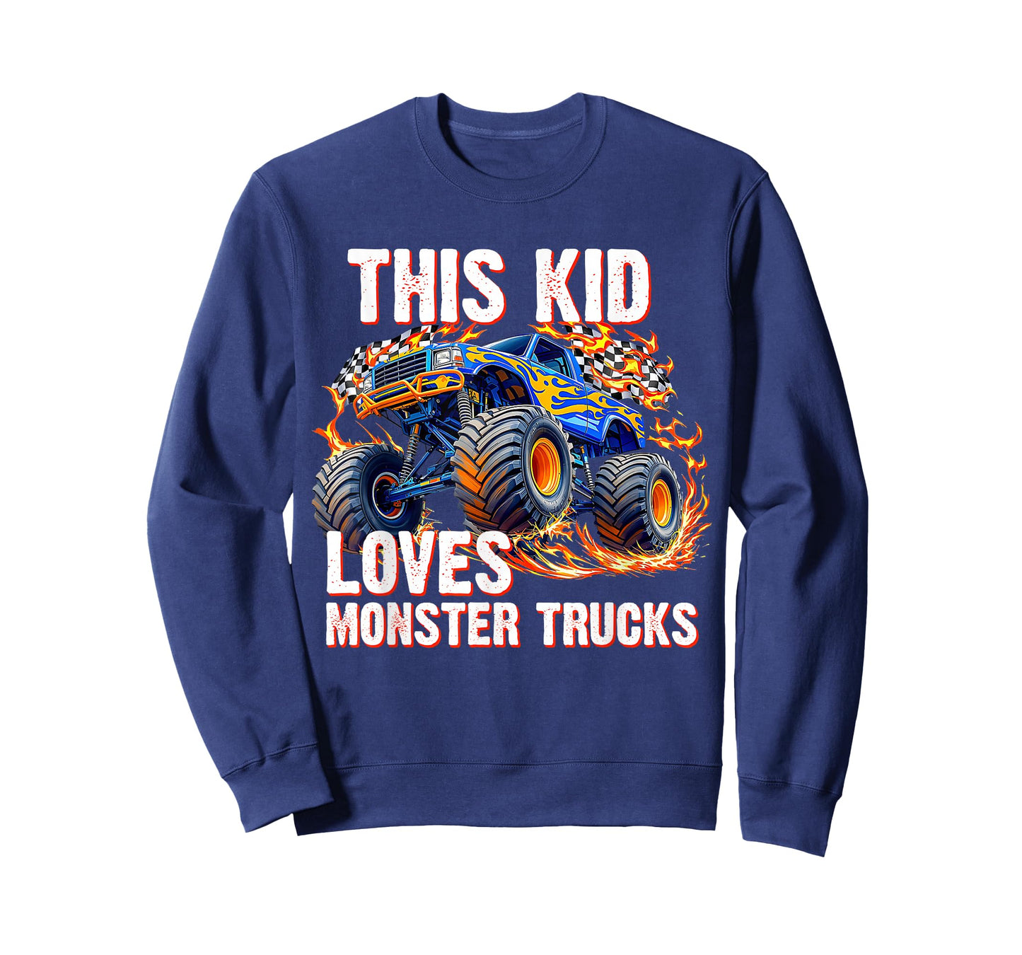 Kids This Kid Loves Monster Trucks Birthday Party Girl Boy T-Shirt