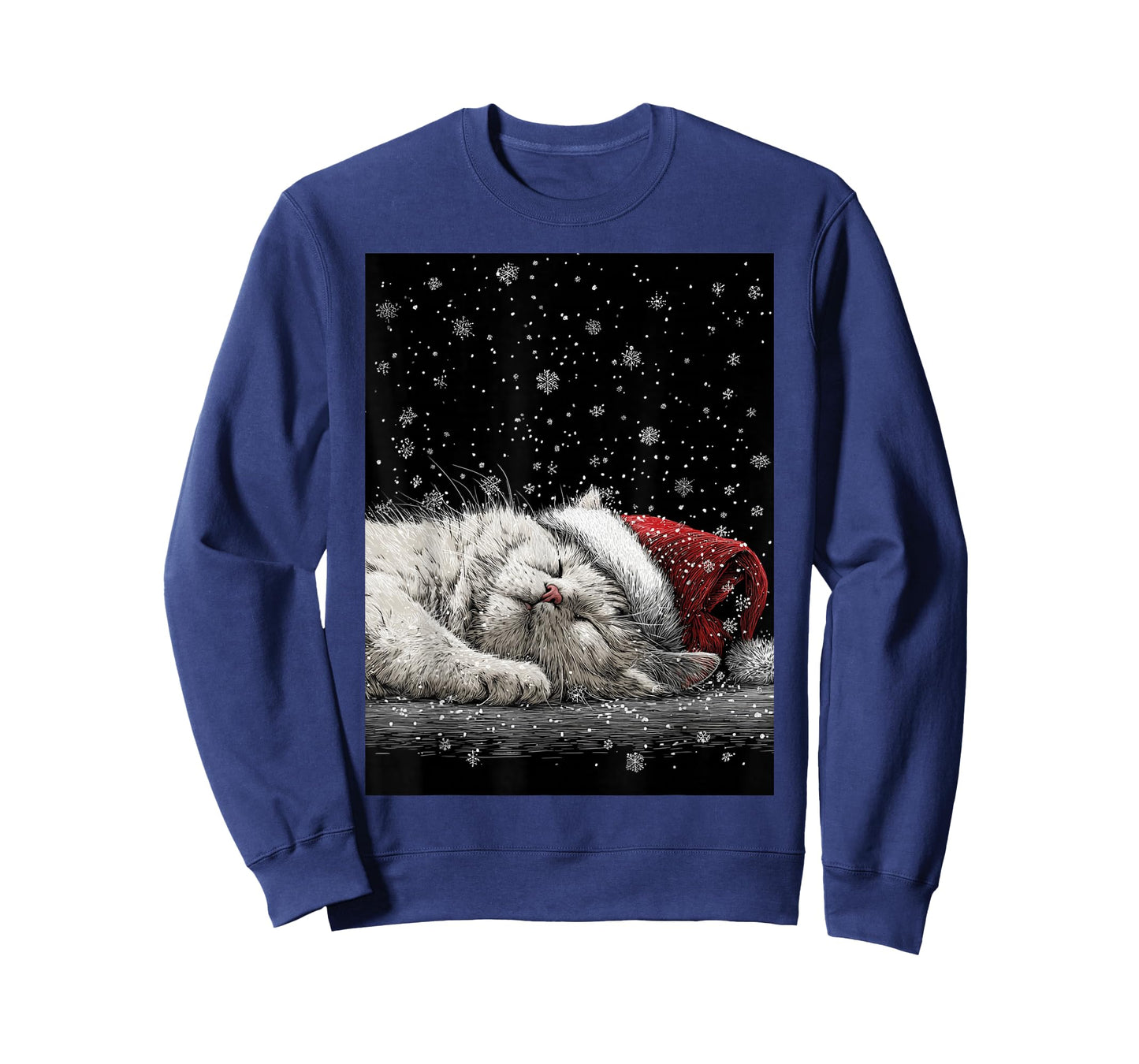 White Cat Christmas T-Shirt