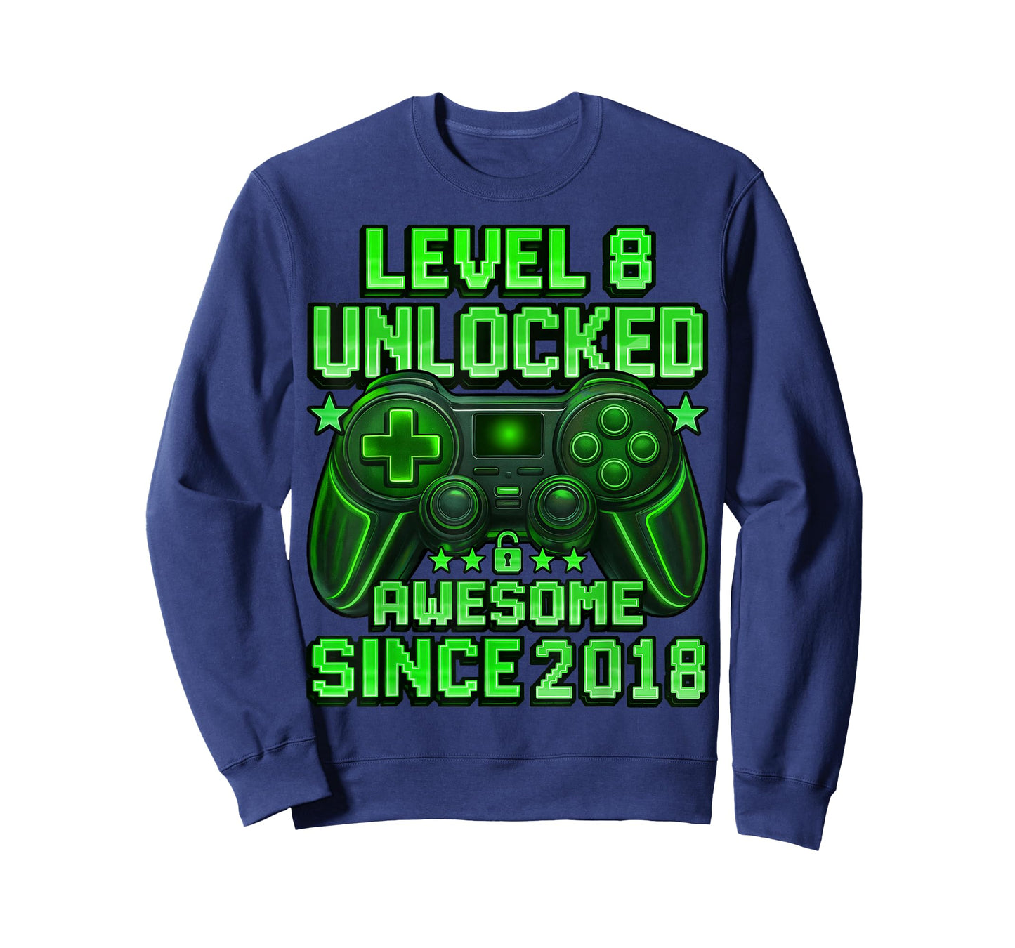 Level 8 Unlocked 8 Year Old Gifts for Boys 8th Birthday Boy T-Shirt