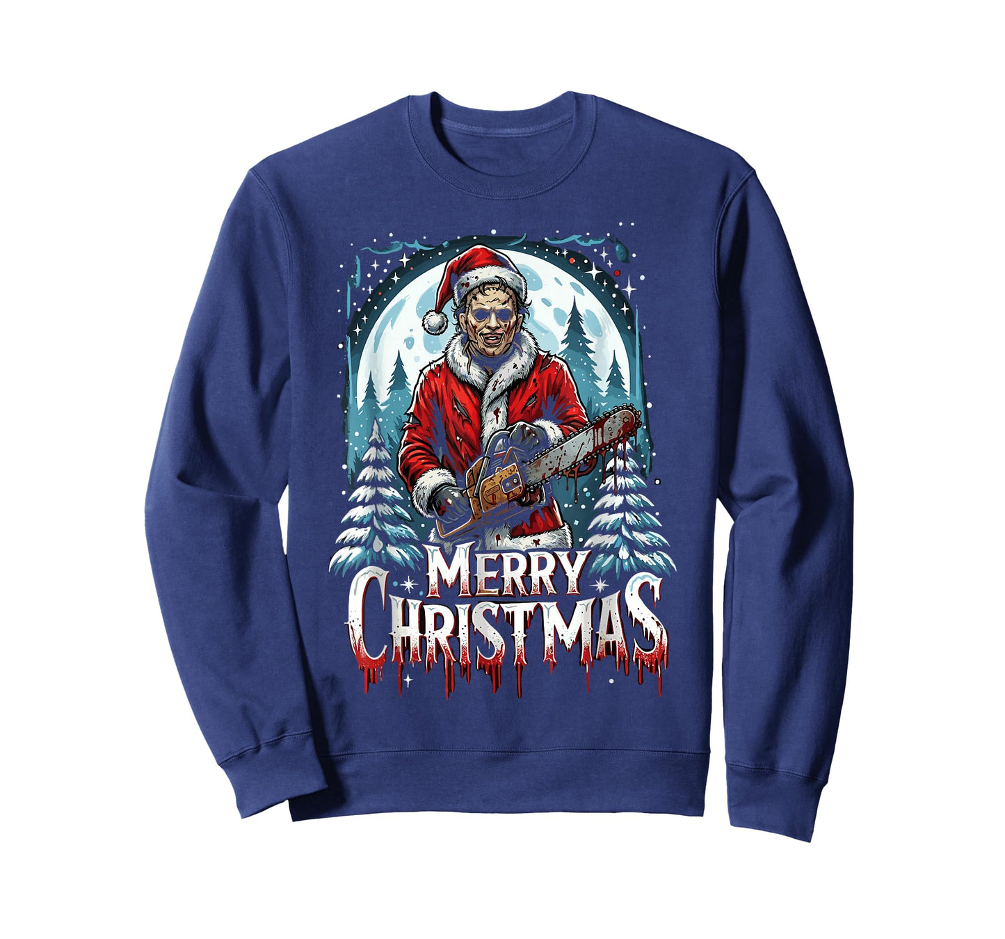 Merry Christmas Festive Slasher Candy Cane Menace T-Shirt