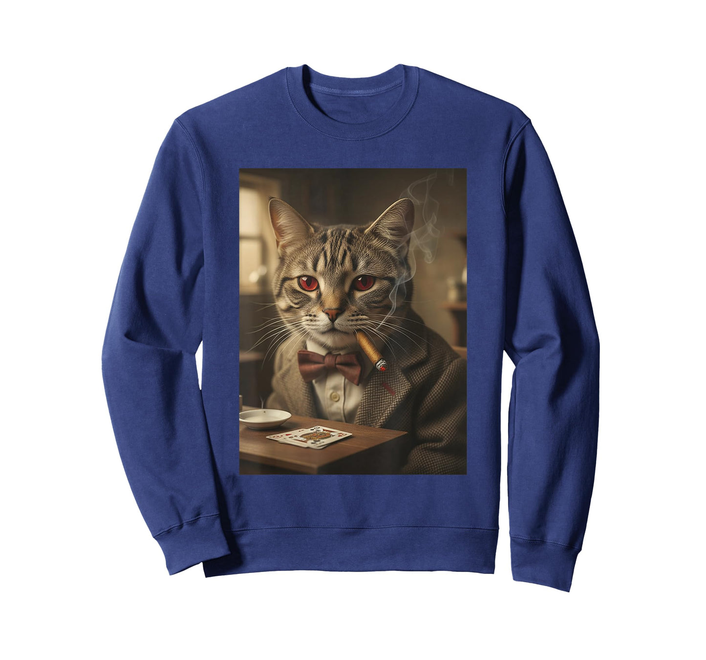 Cool Retro Cat Smoking Cigar Classy Cat Gangster Kitty Meme T-Shirt
