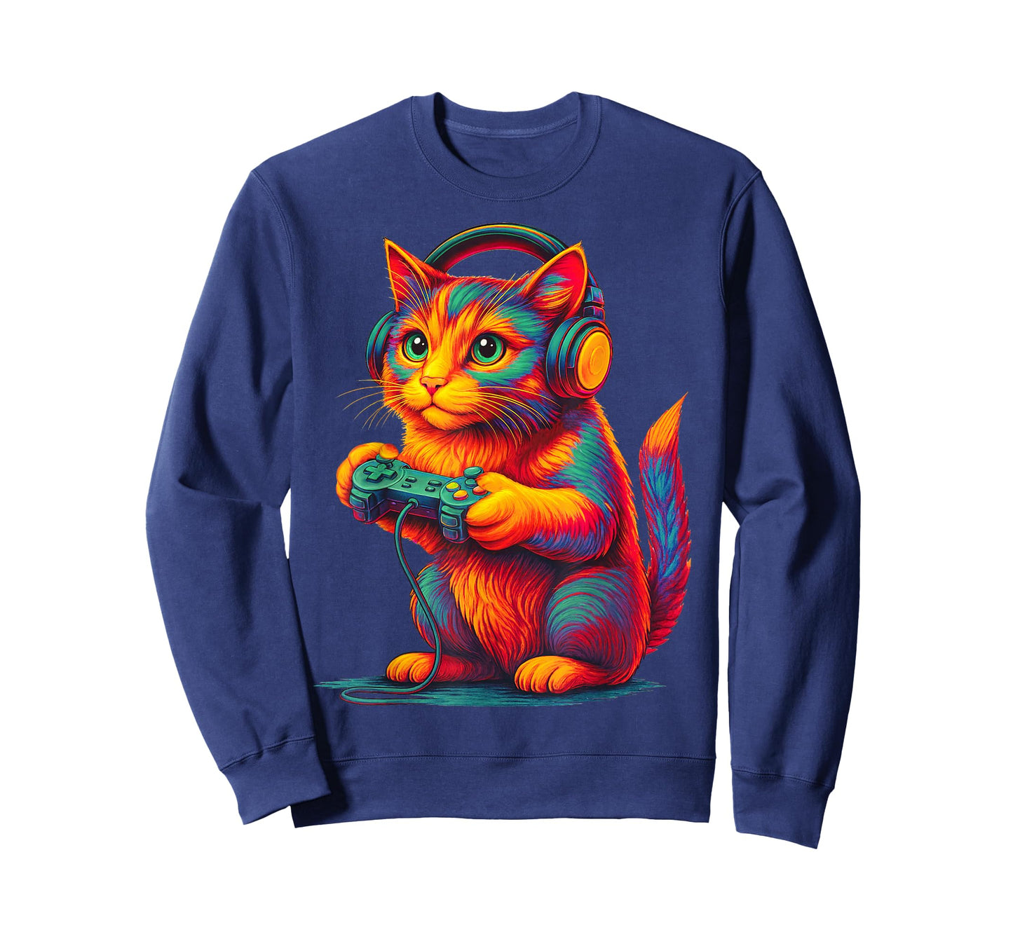 Gamer Cat Video Games Boys Teen Men Girls Funny Gift Gaming T-Shirt