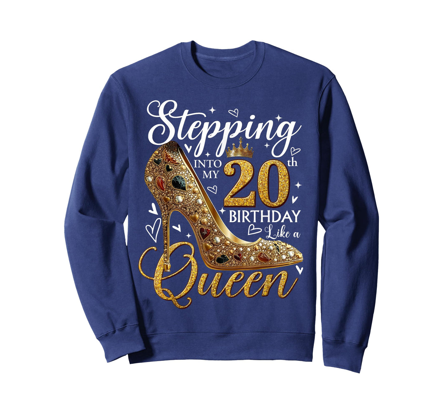 Stepping Into My 20th Birthday Queen Women Girls 20 Year Old T-Shirt