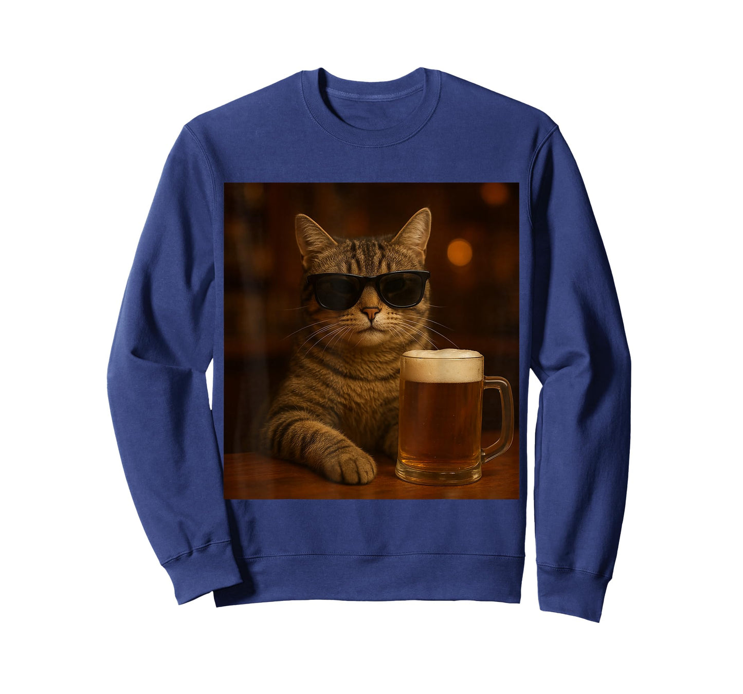 Funny Drinking Cat Meme Sarcastic Humor Beer Lover Bar T-Shirt