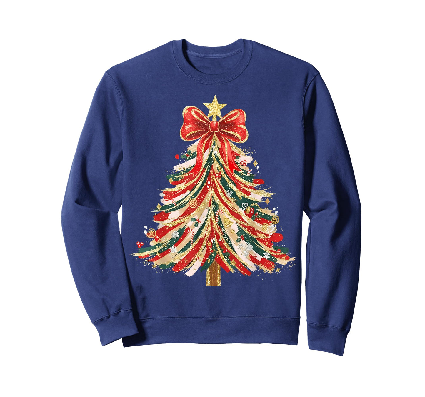 Christmas Tree Xmas Coquette Bow Women Holiday Girly Outfit T-Shirt
