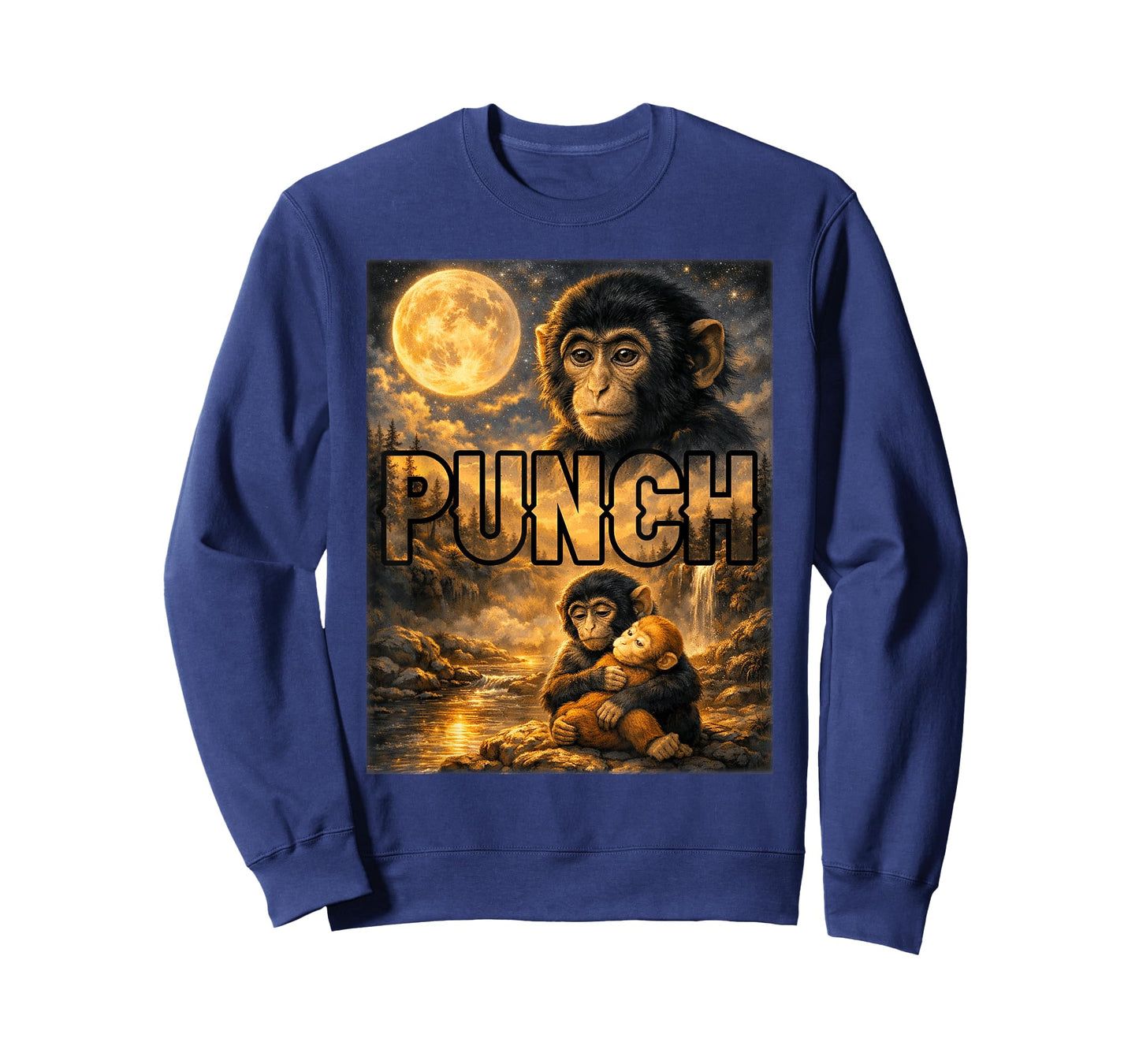 Punch The Monkey Cuddling Stuffed Animal Meme Viral Internet T-Shirt