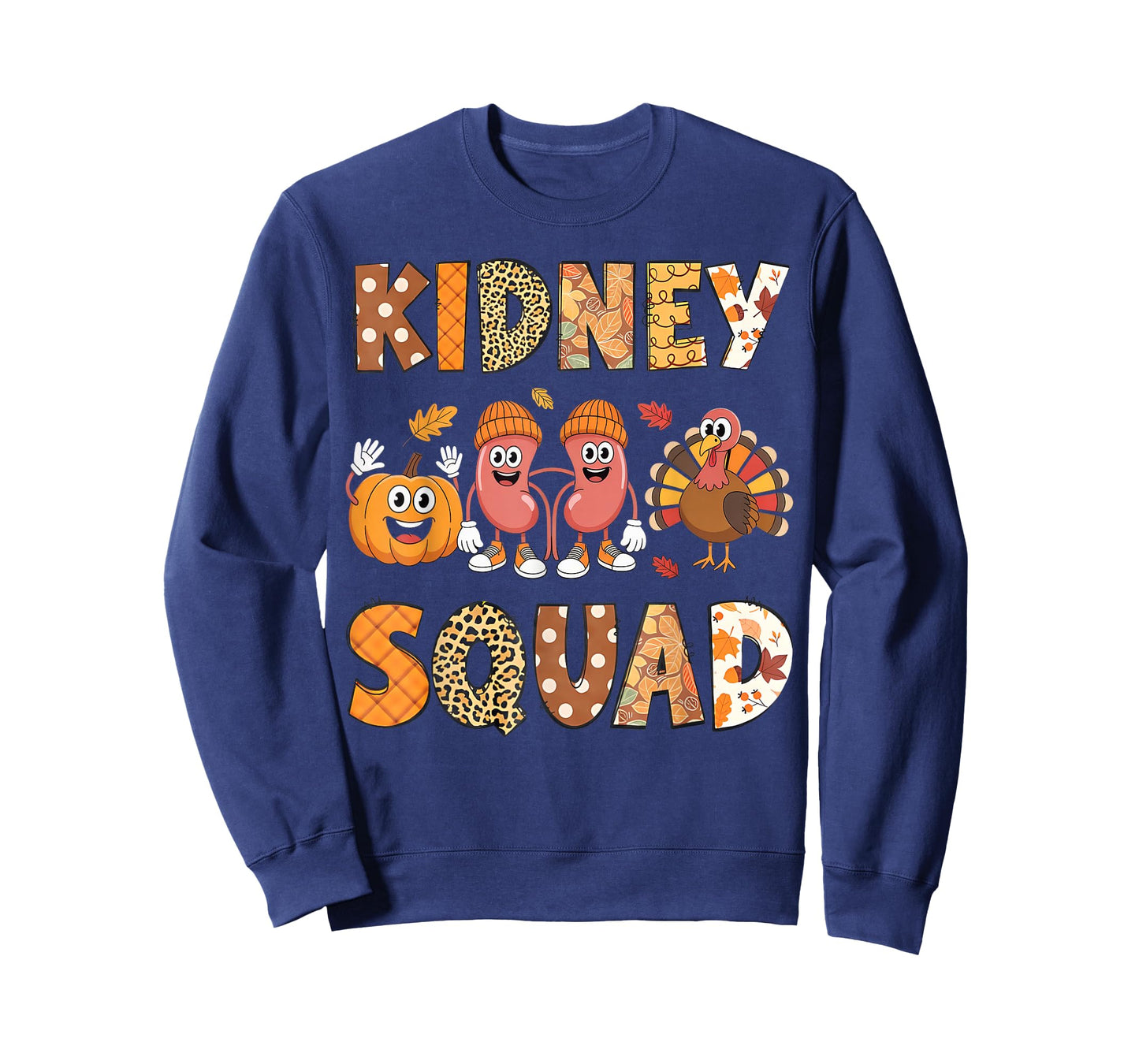 Kidney Squad Turkey Pumpkin Dialysis Nurse Thanksgiving T-Shirt