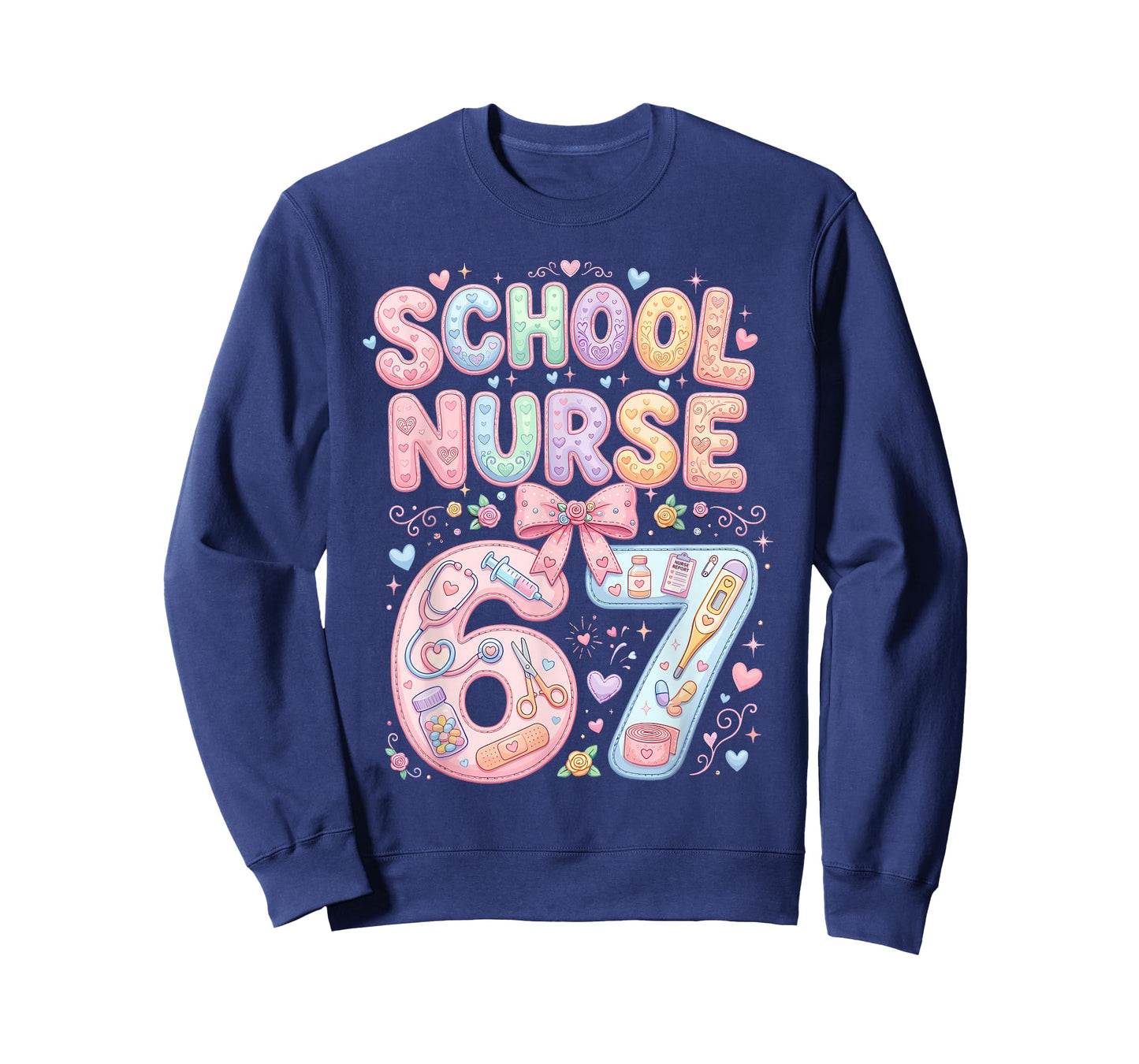 Funny School Nurse 67 Meme Gen Z Alpha Cute Nursing Humor T-Shirt
