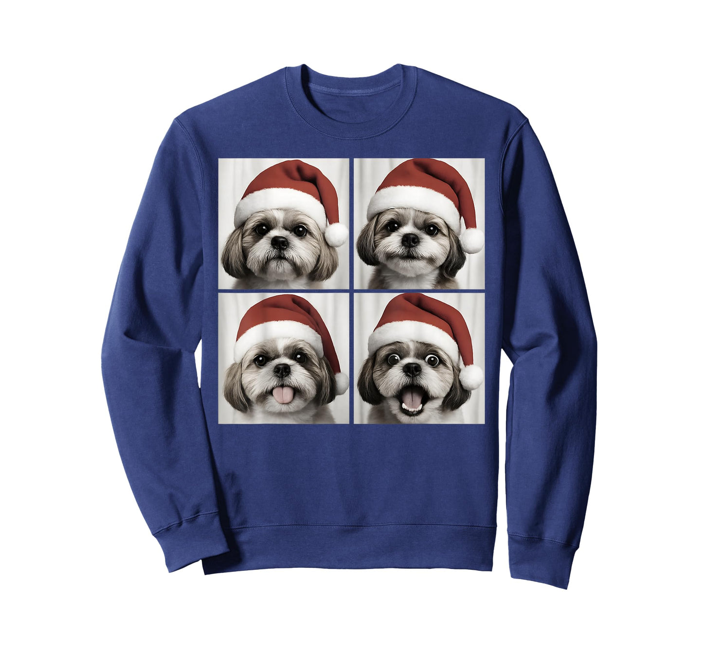 Funny Christmas Shih Tzu Santa Dog Lover Photo Booth T-Shirt
