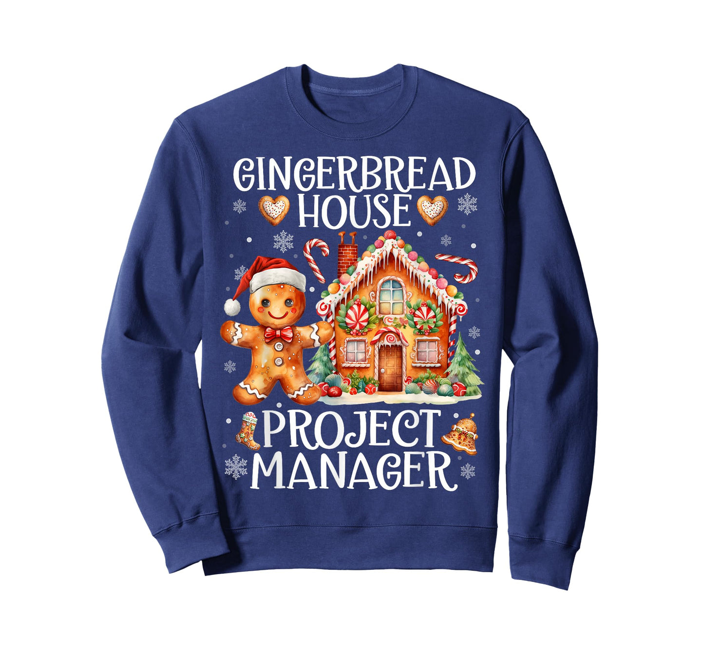 Gingerbread House Project Manager Cookie Christmas Pajamas T-Shirt