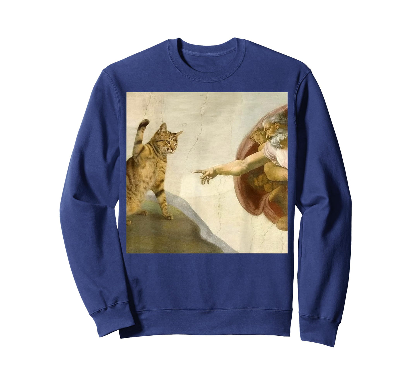 Tabby Cat Creation of Adam Meme T-Shirt