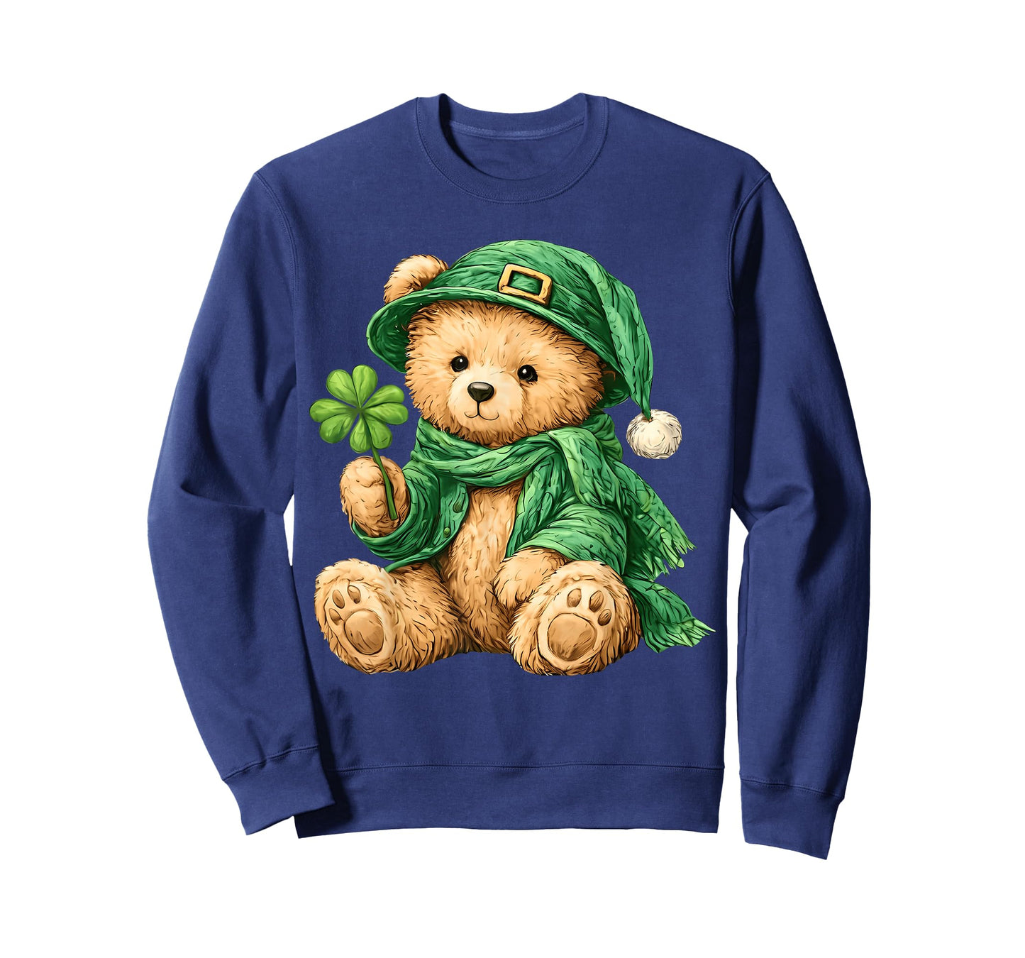 Lucky Bear St Patrick's Day Irish Shamrock Clover Bear Meme T-Shirt