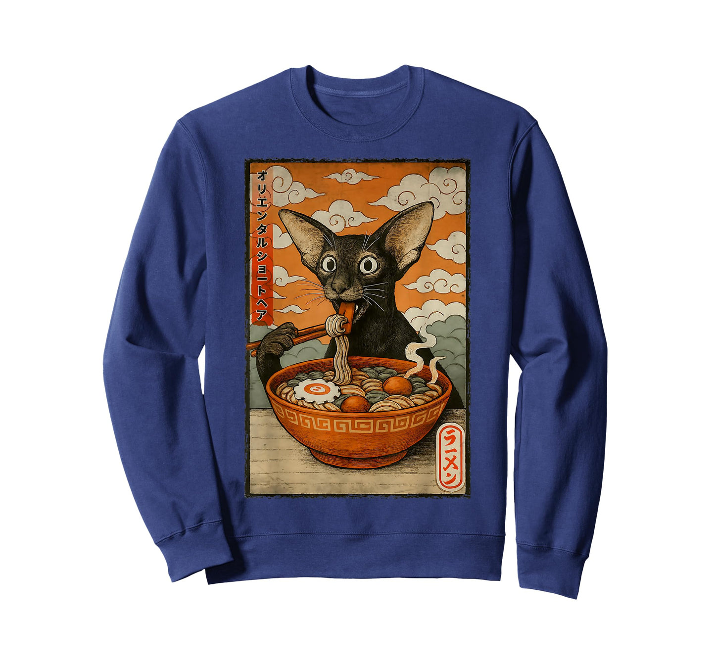 オリエンタルショートヘア Oriental Shorthair Cat Ramen Japanese Noodles T-Shirt