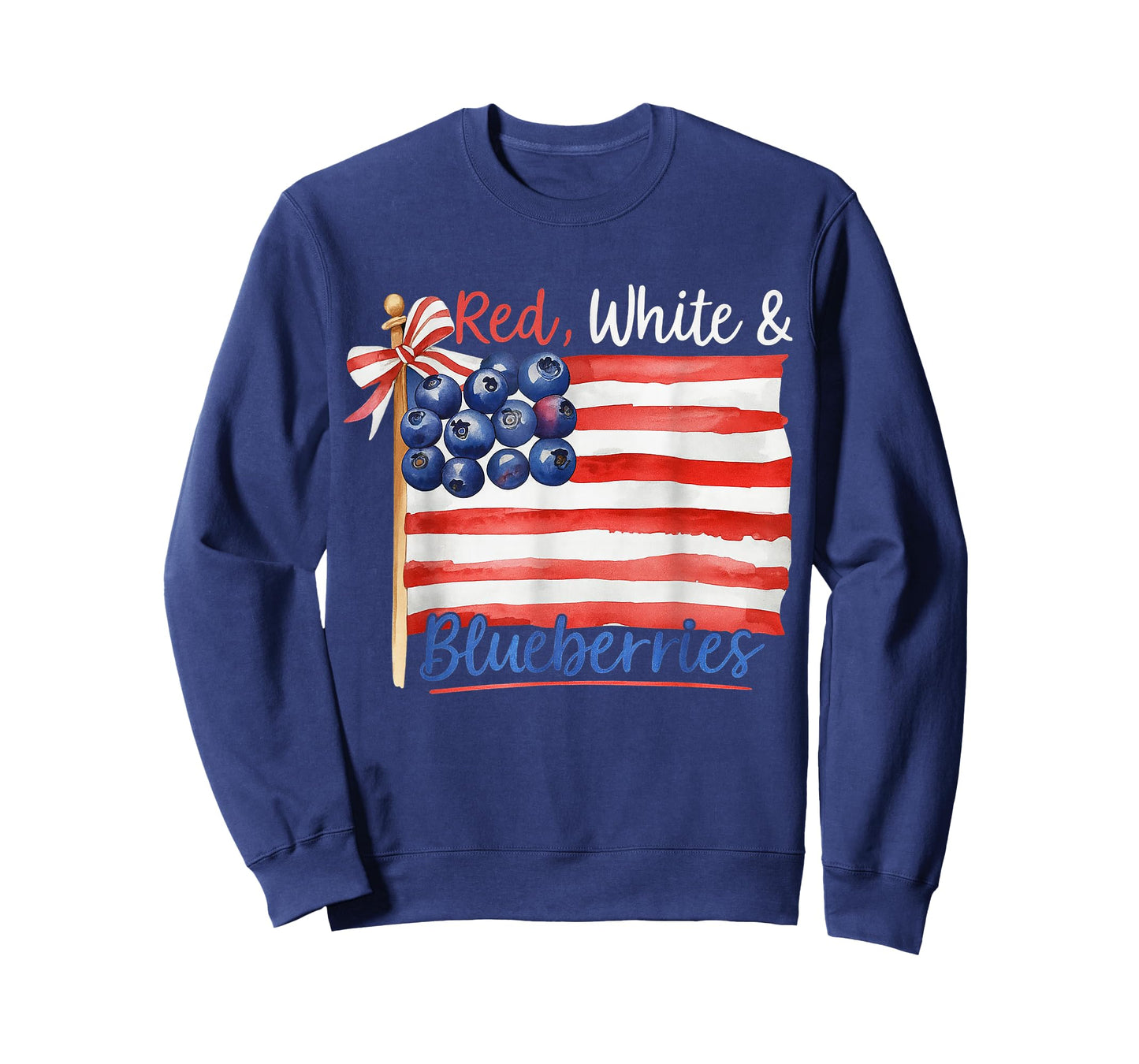 Red White and Blueberries Patriotic USA Funny Design T-Shirt