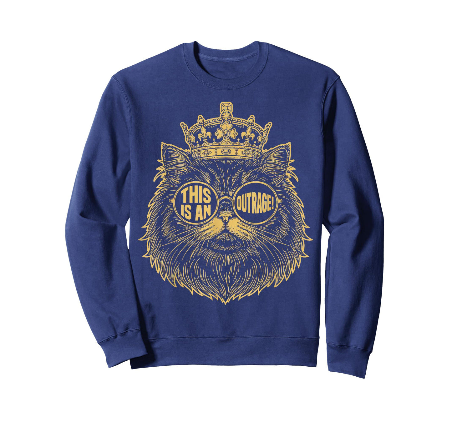 This is an Outrage Funny Princess Cat Donut Gold Womens Mens T-Shirt
