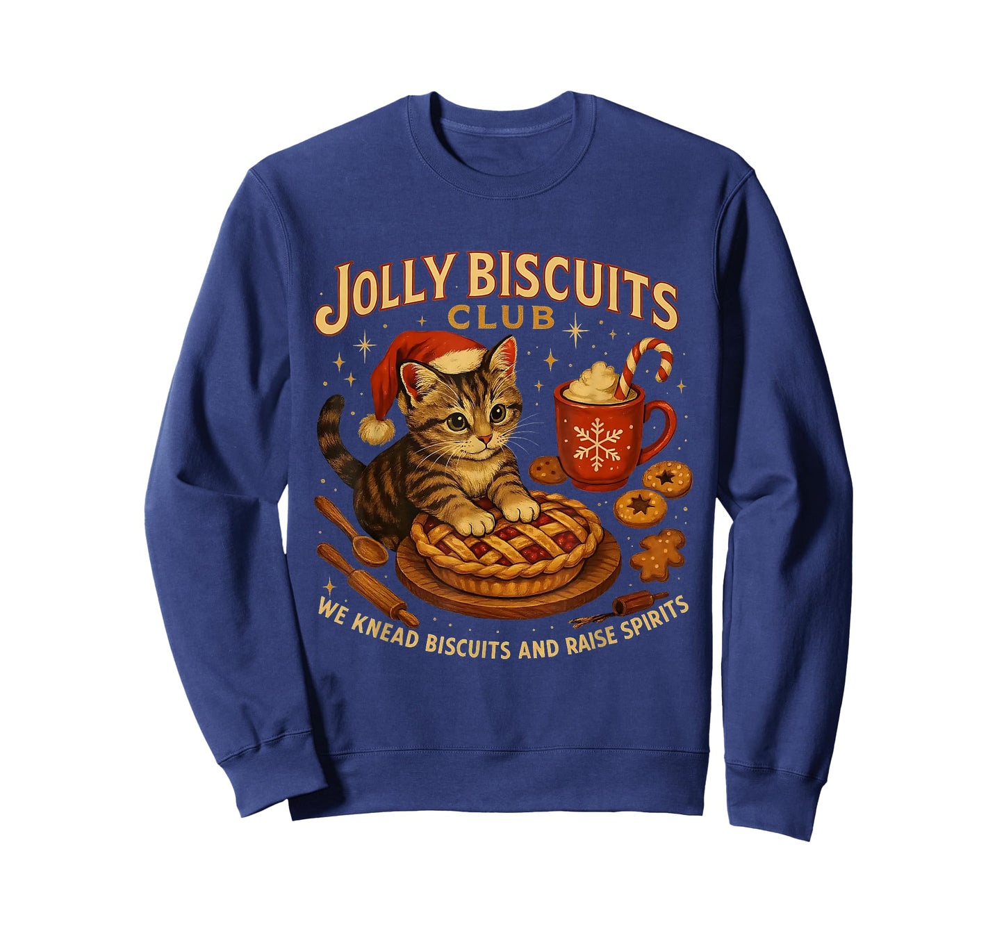 Jolly Biscuits Club We Knead Cat Xmas T-Shirt