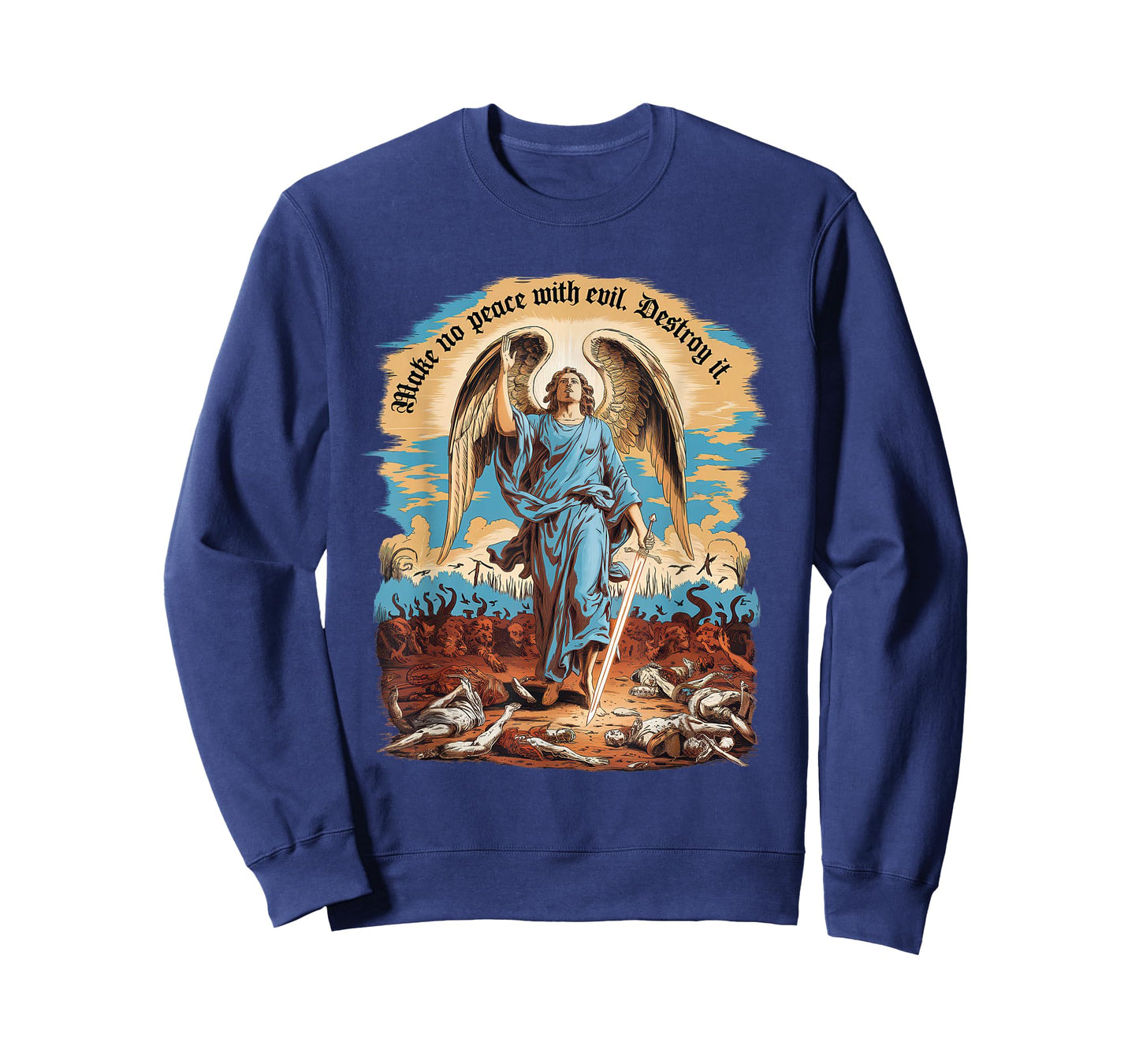 Make No Peace with Evil Tshirt Archangel Michael Jesus God T-Shirt