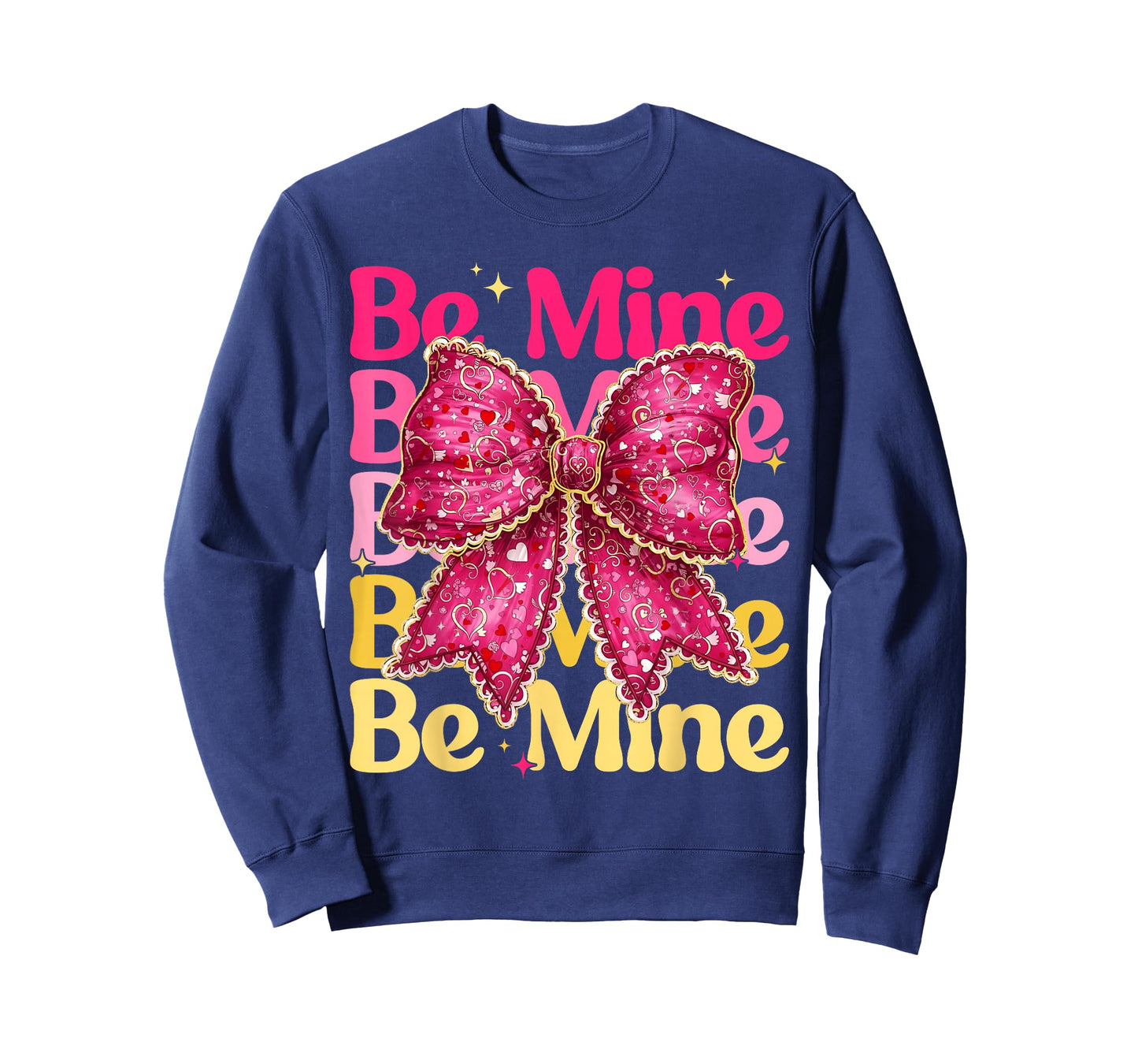 Be Mine Valentine Pink Heart Coquette Bow Girl Women Kid T-Shirt