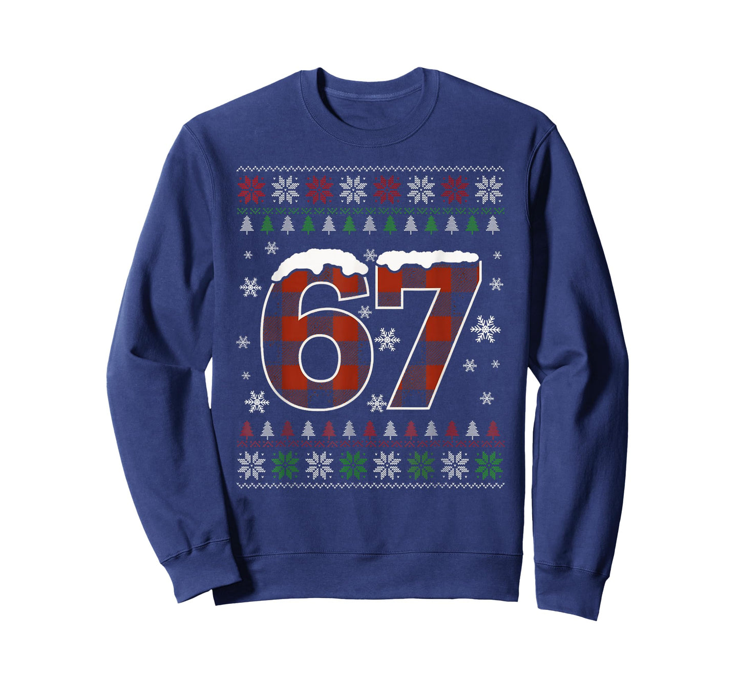 Funny 67 Six Seven Meme Brainrot Cringe Christmas Pajamas T-Shirt