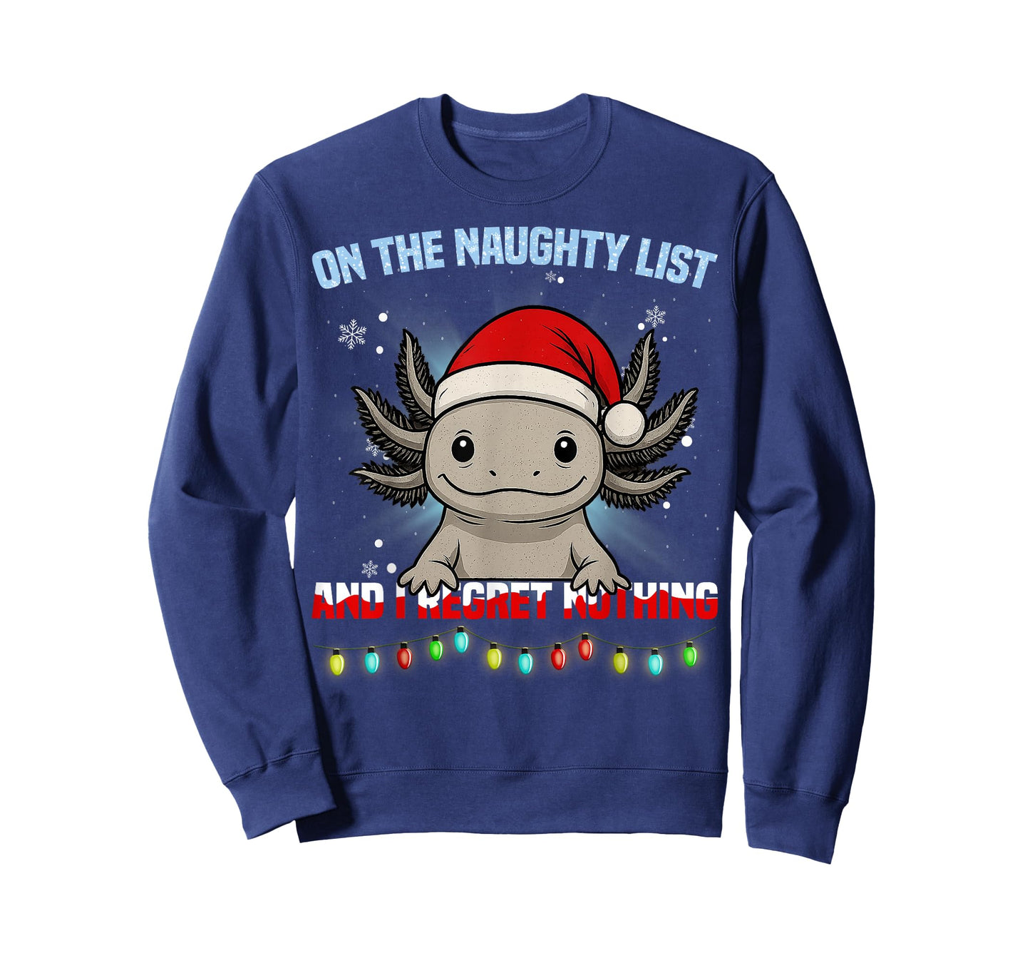 Funny Axolotl Christmas Santa Hat Xmas Gifts Men Women Kid T-Shirt