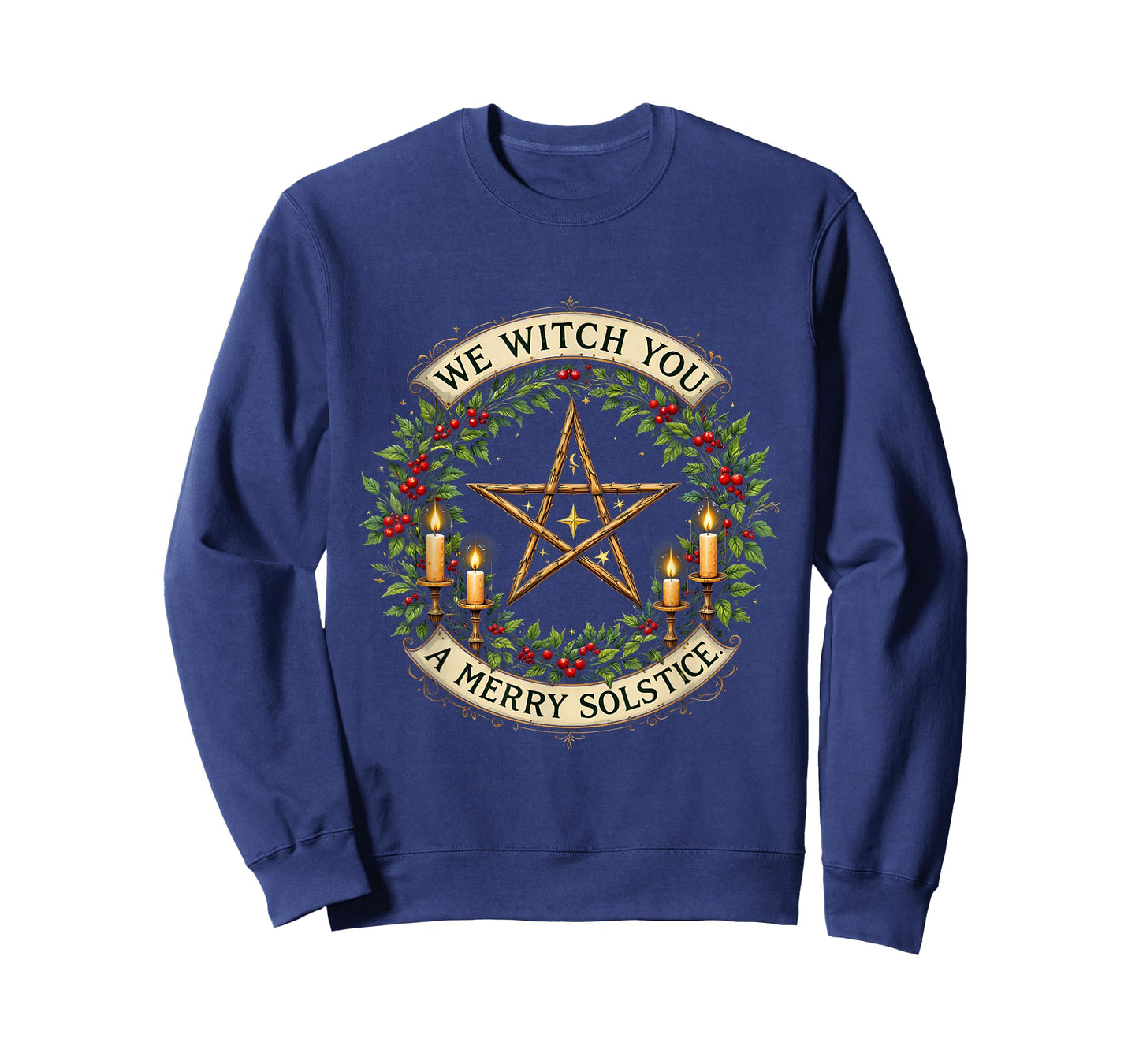 Vintage We Witch You Yule Christmas Merry Winter Solstice T-Shirt