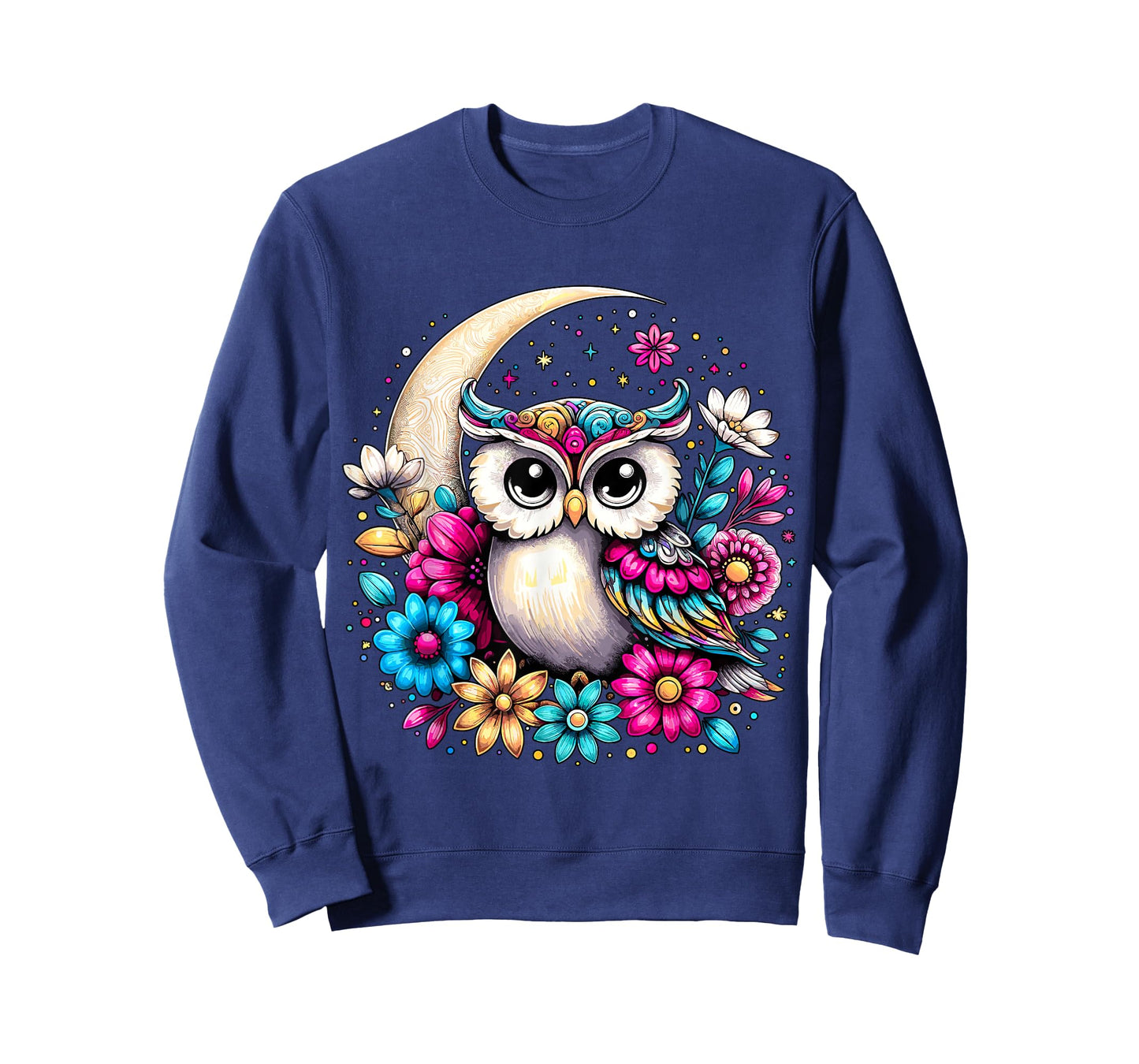 Floral Owl and Moon T-Shirt