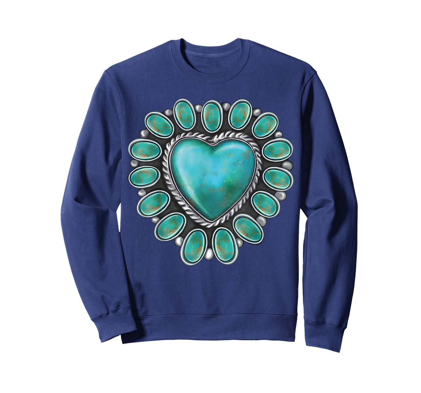 Funny Western Turquoise Heart Cowgirl Boho T-Shirt