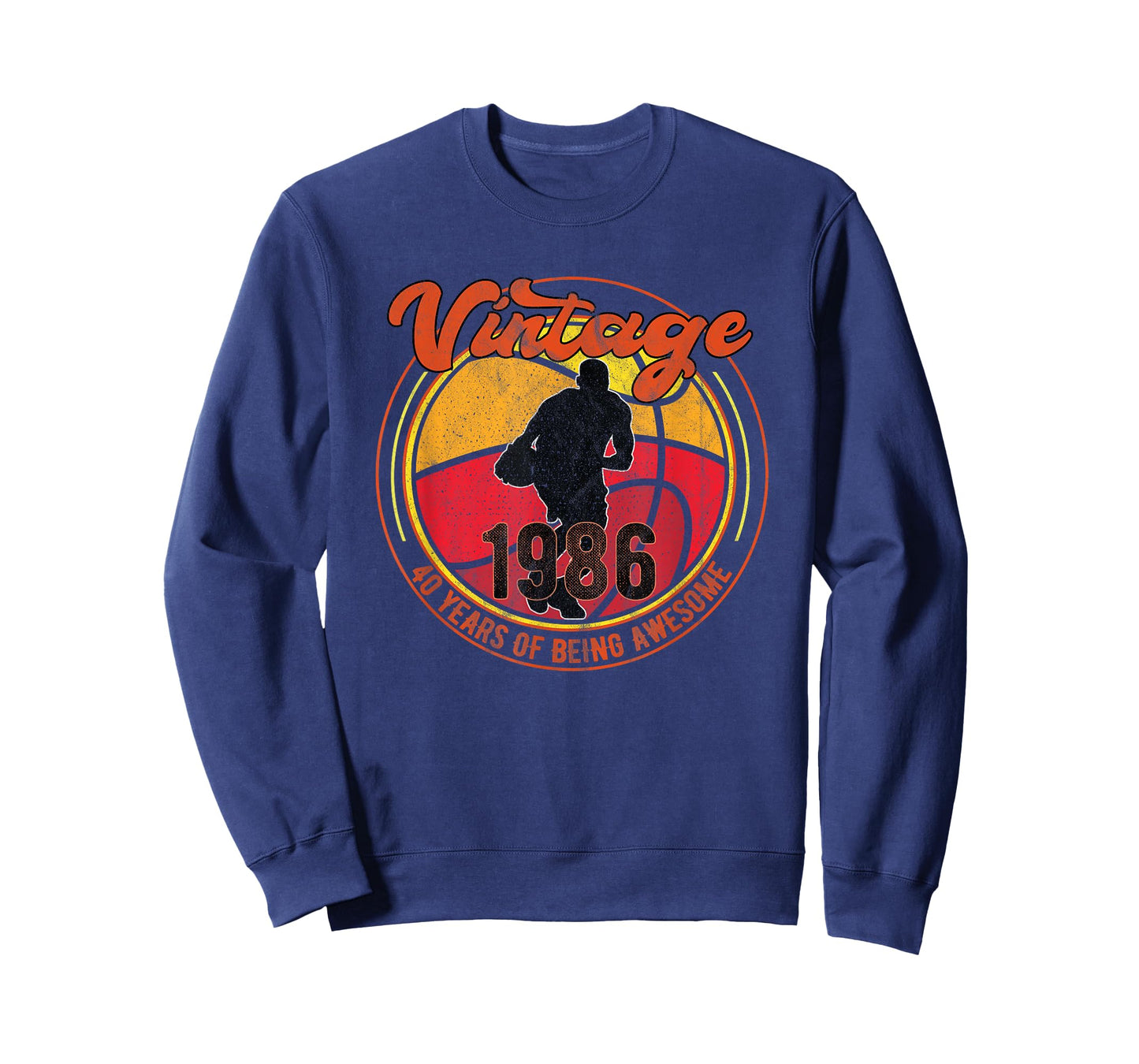 40 Year Old Gifts Vintage Basketball 1986 40th Birthday T-Shirt