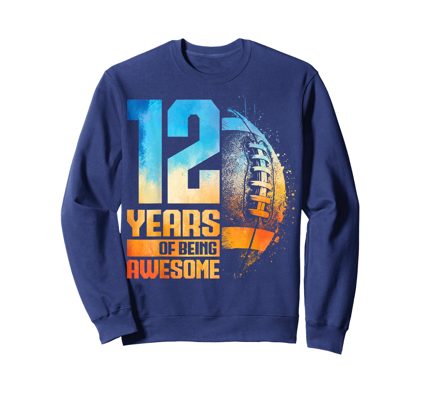 12th Birthday Retro American Football 12 Years Old Boy Girl T-Shirt