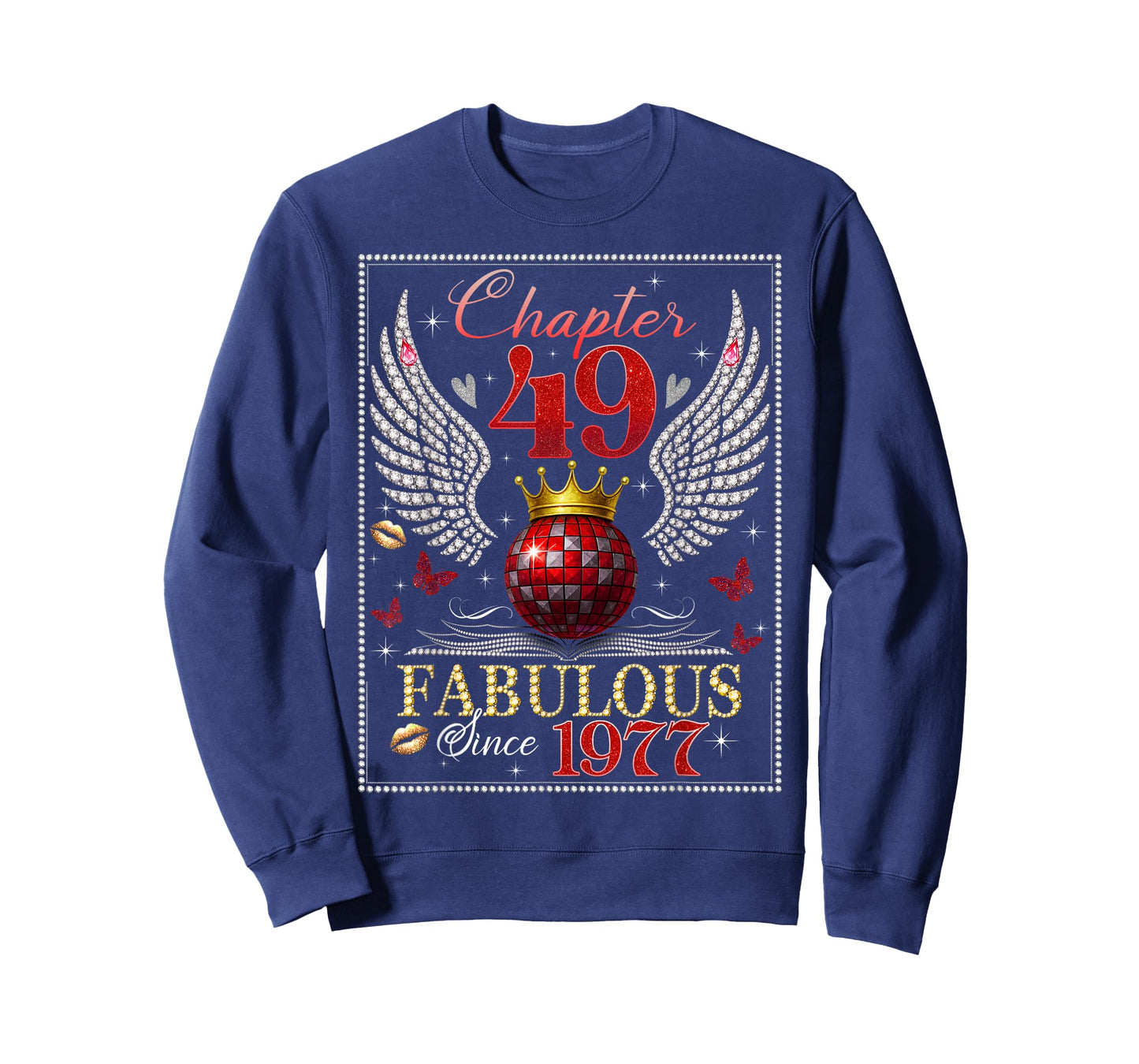 Chapter 49 Fabulous EST. 1977 Disco Ball 49th Birthday Women T-Shirt