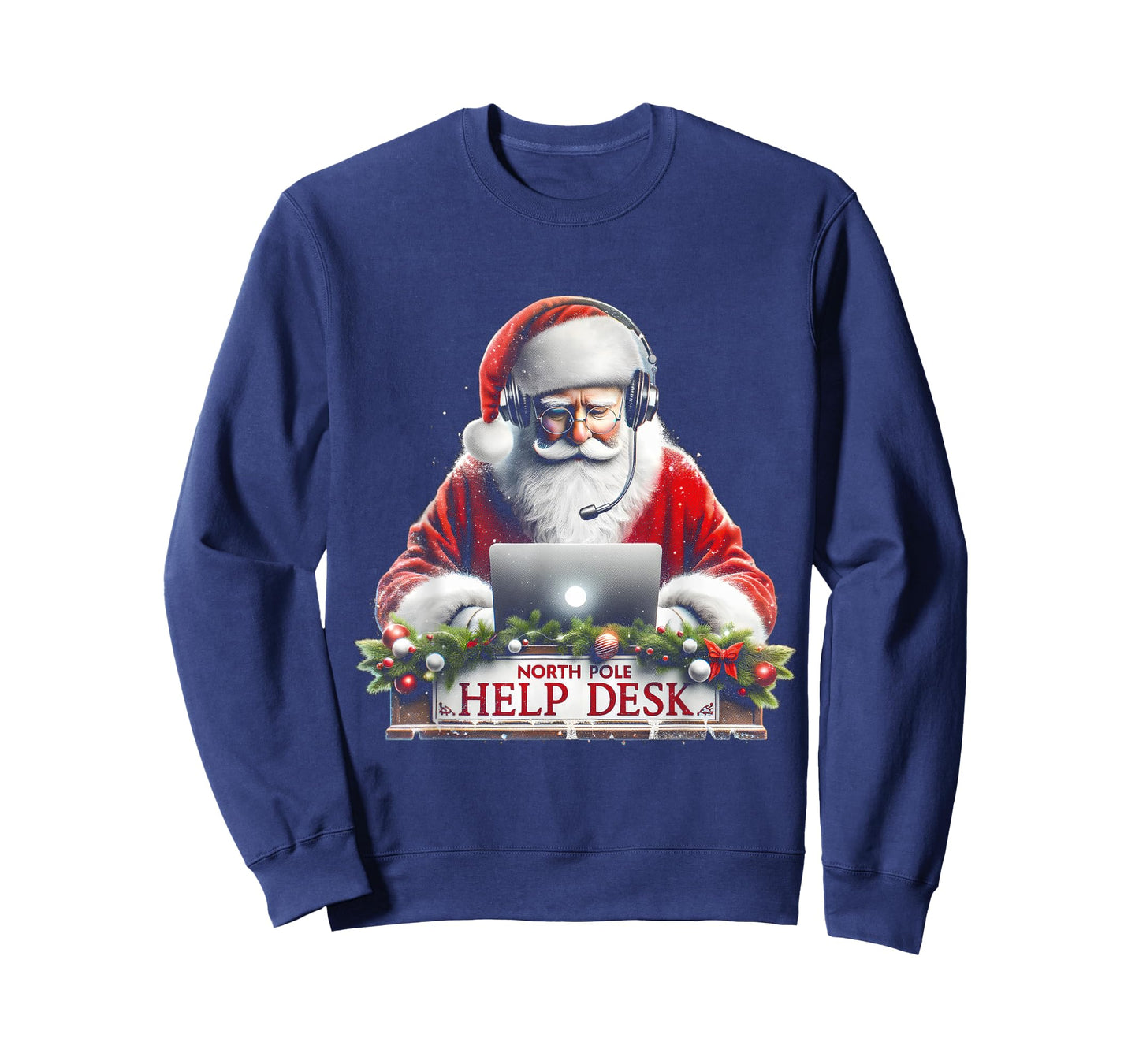 Santa's Tech Support Santa's North Pole Help Christmas Funny T-Shirt