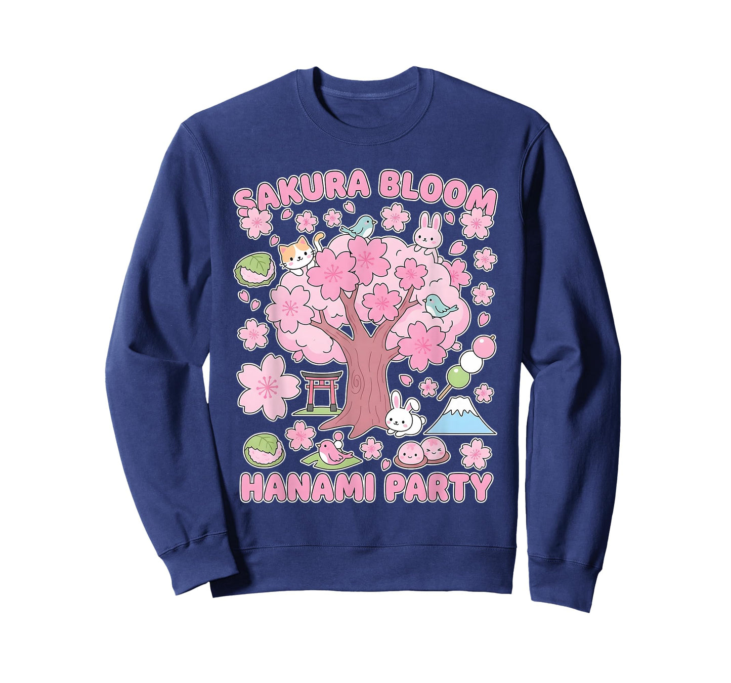 Sakura Bloom Hanami Party Cute Japanese Kawaii Spring Animal T-Shirt
