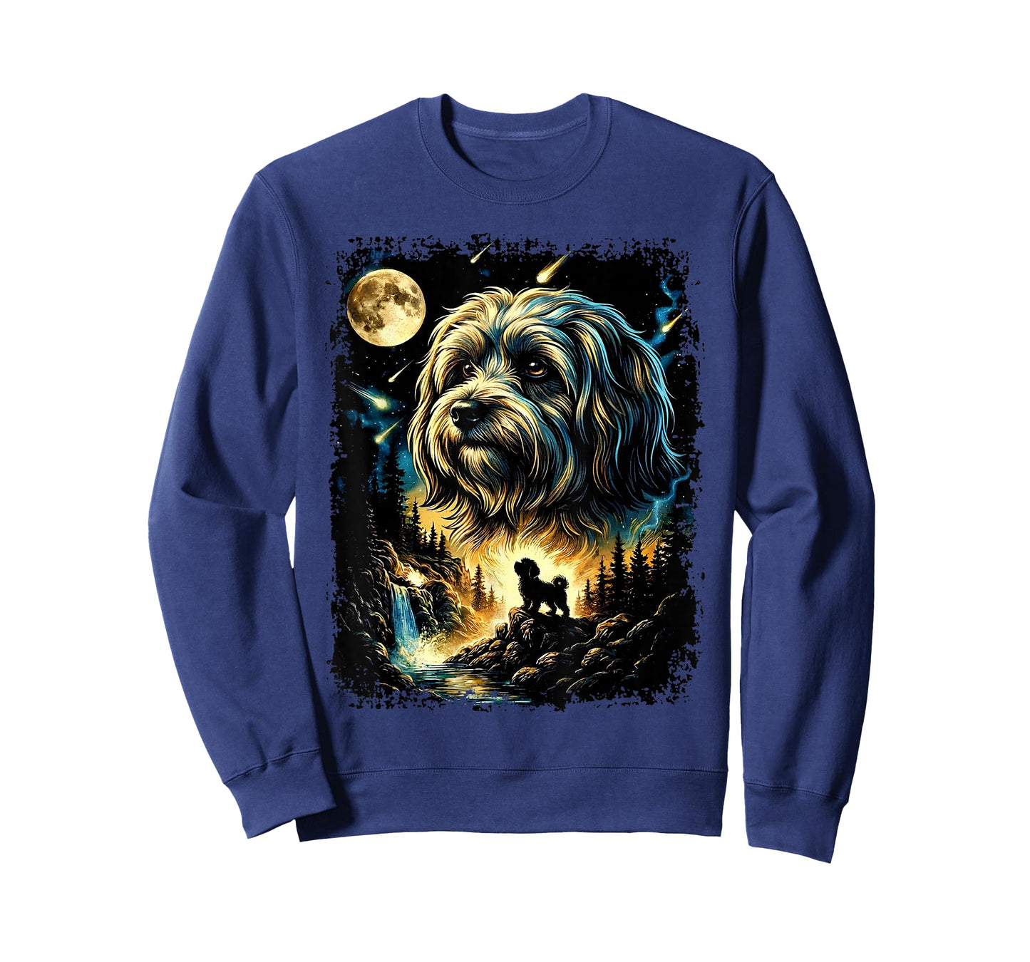 Vintage 90s Havanese Howling at The Moon Havanese Dog Mom T-Shirt