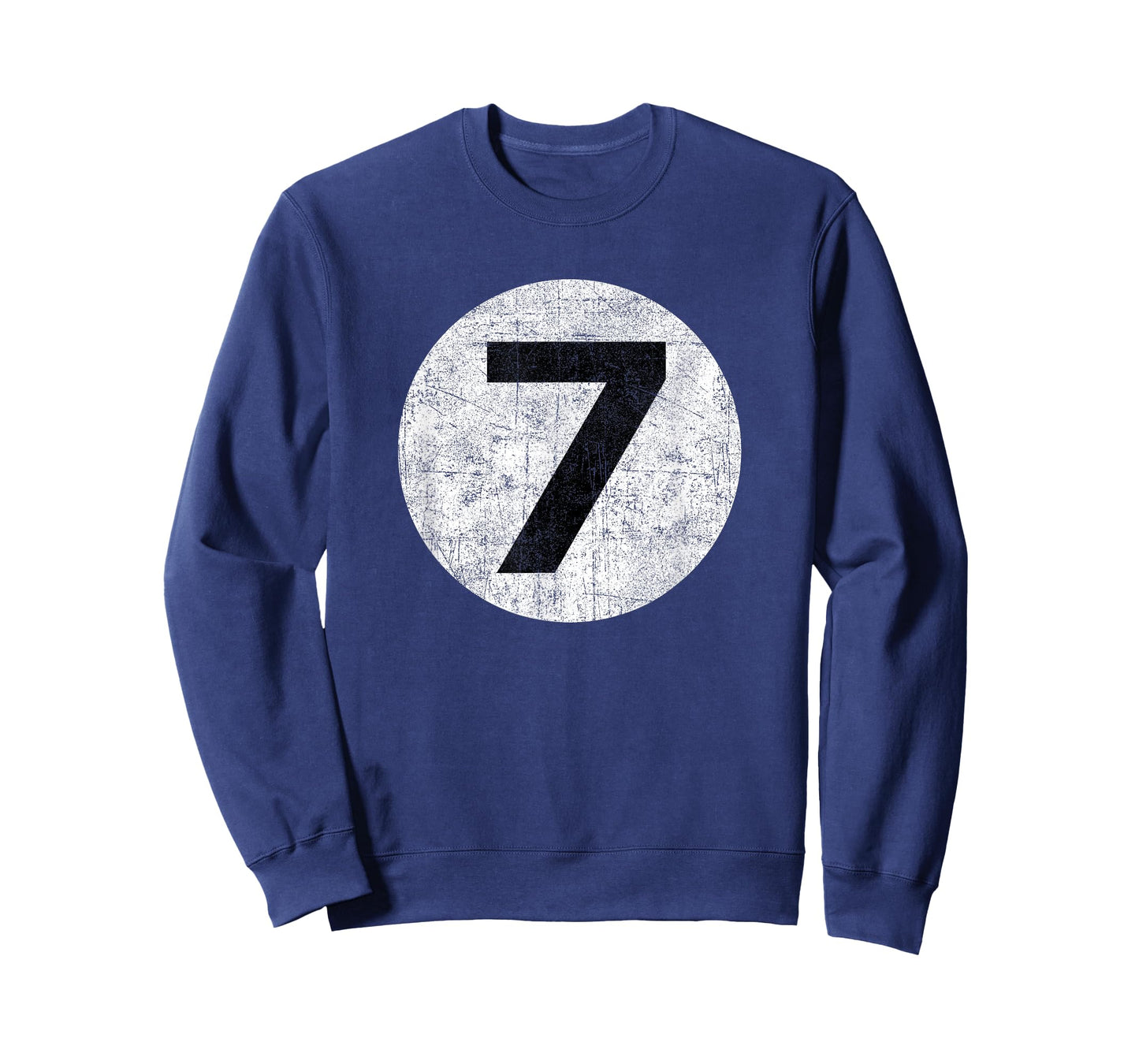 Funny 7 Number Seven Graphic Group Halloween Birthday Retro T-Shirt