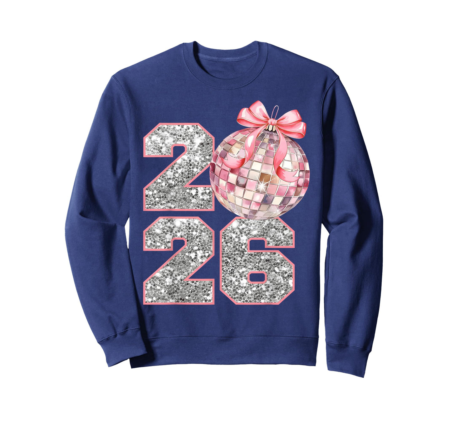 Retro Disco Ball Coquette Happy New Years 2026 Women Kids T-Shirt