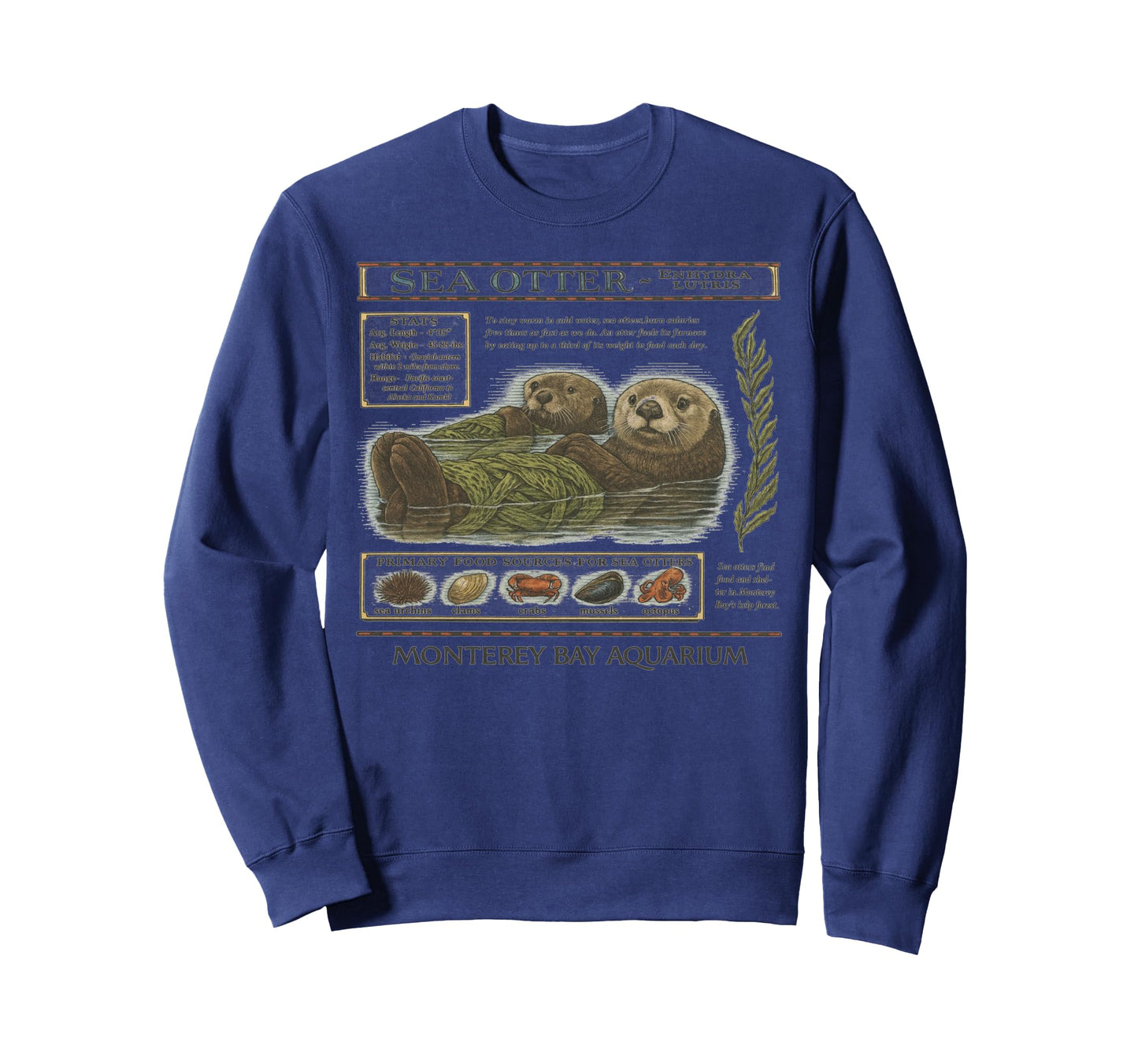 Vintage Sea Otter Monterey California 90's Aquarium Lover Sweatshirt