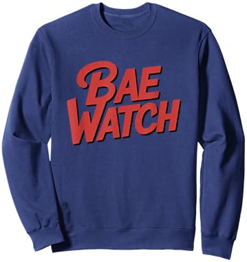 Bae Watch Lifeguard Funny Beach Humor Design Sweatshirt - Sweatshirt | Navy