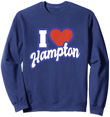 I Love Hampton Virginia Sweatshirt - Sweatshirt | Navy