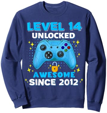 14th Birthday for Boys 14 Years Birthday Kids Gifts Sweatshirt - Sweatshirt | Navy