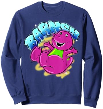 Barney Graffiti Style Bubble Text Sweatshirt - Sweatshirt | Navy