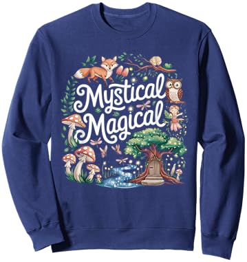 Mystical Magical Retro Aesthetic Space Gift Men Women Sweatshirt - Sweatshirt | Navy