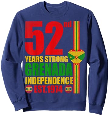 Grenada 52nd Independence Day Grenadian Pride Celebration Sweatshirt - Sweatshirt | Navy